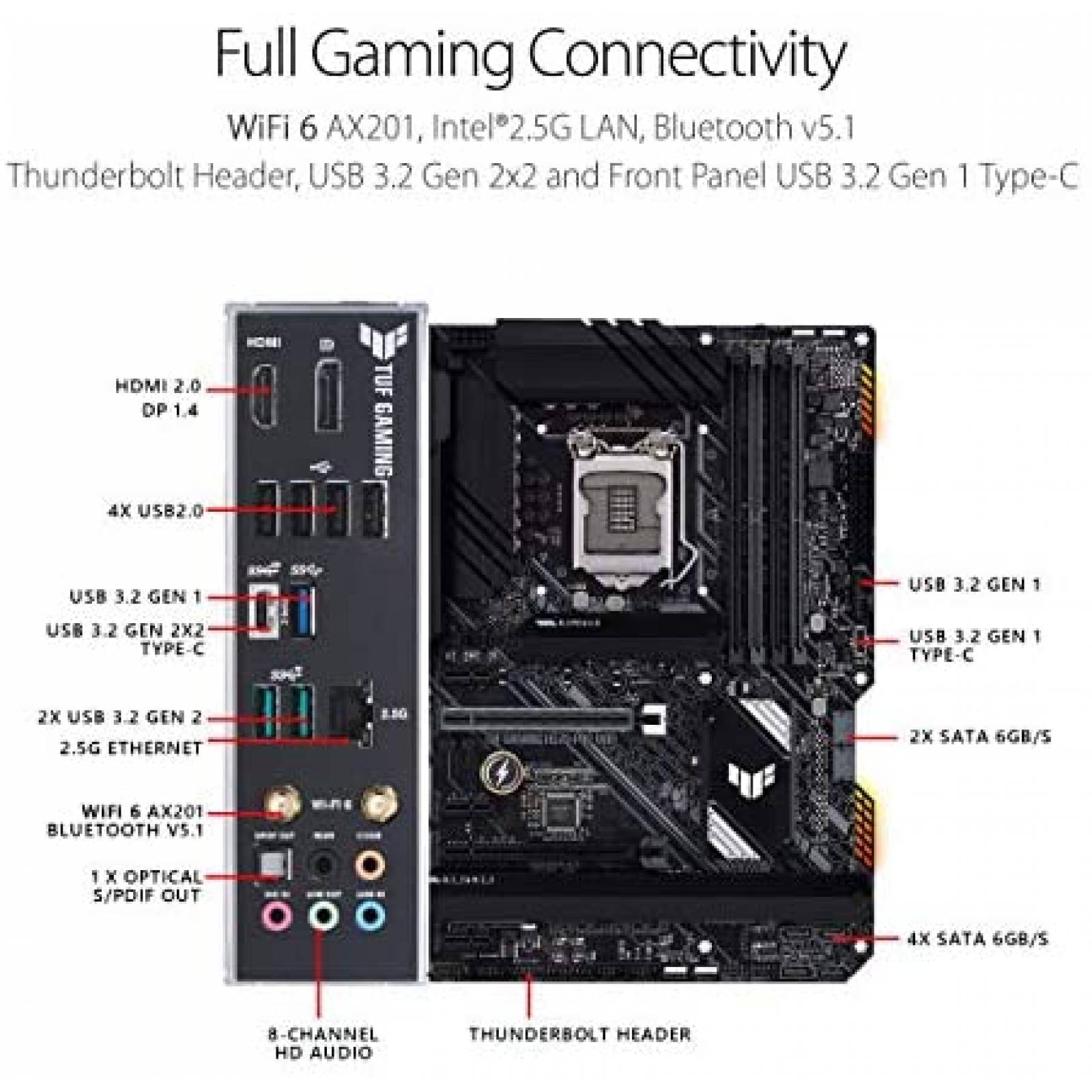 Tarjeta madre ASUS TUF Gaming H570-PRO 2.5Gb PCIe4.0