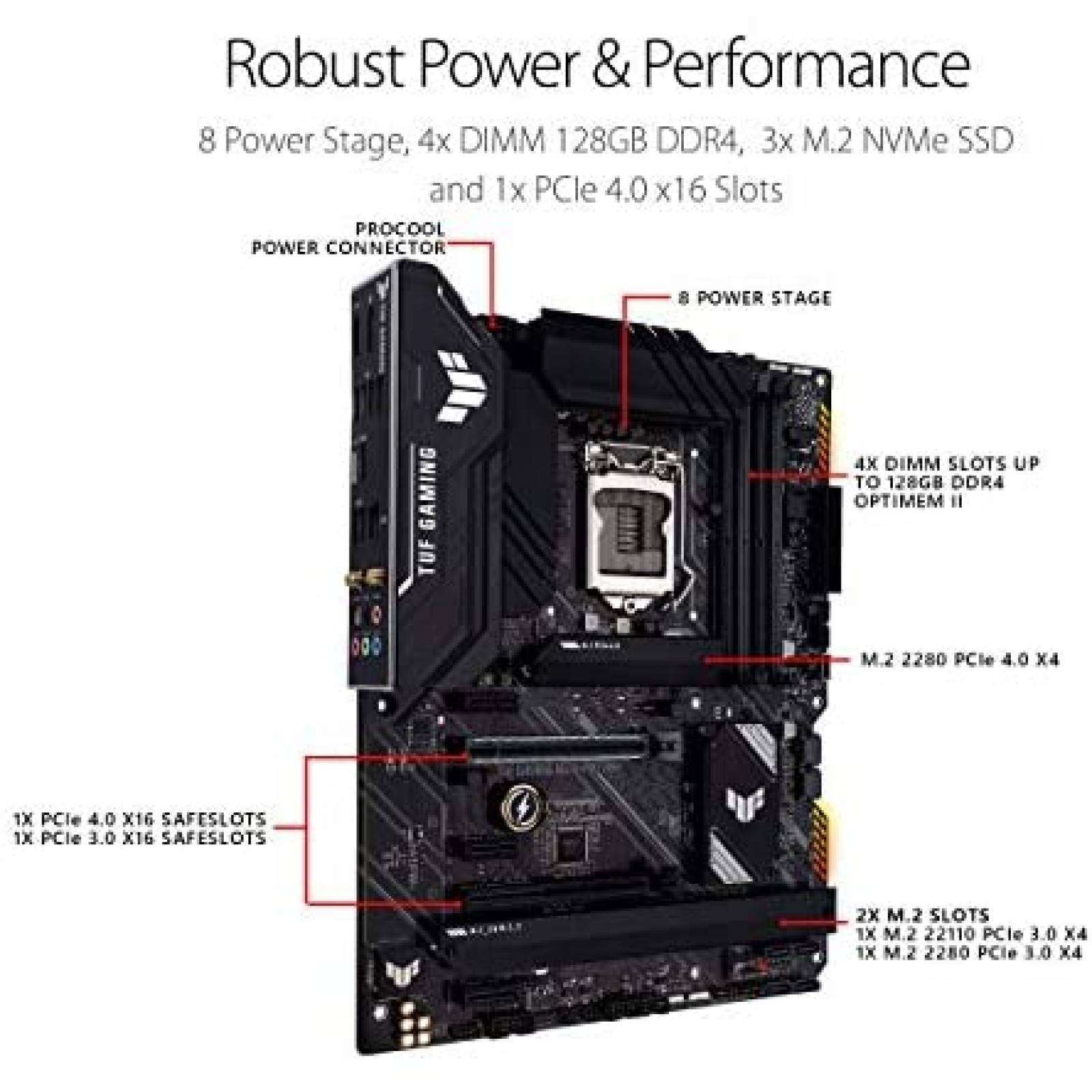 Tarjeta madre ASUS TUF Gaming H570-PRO 2.5Gb PCIe4.0