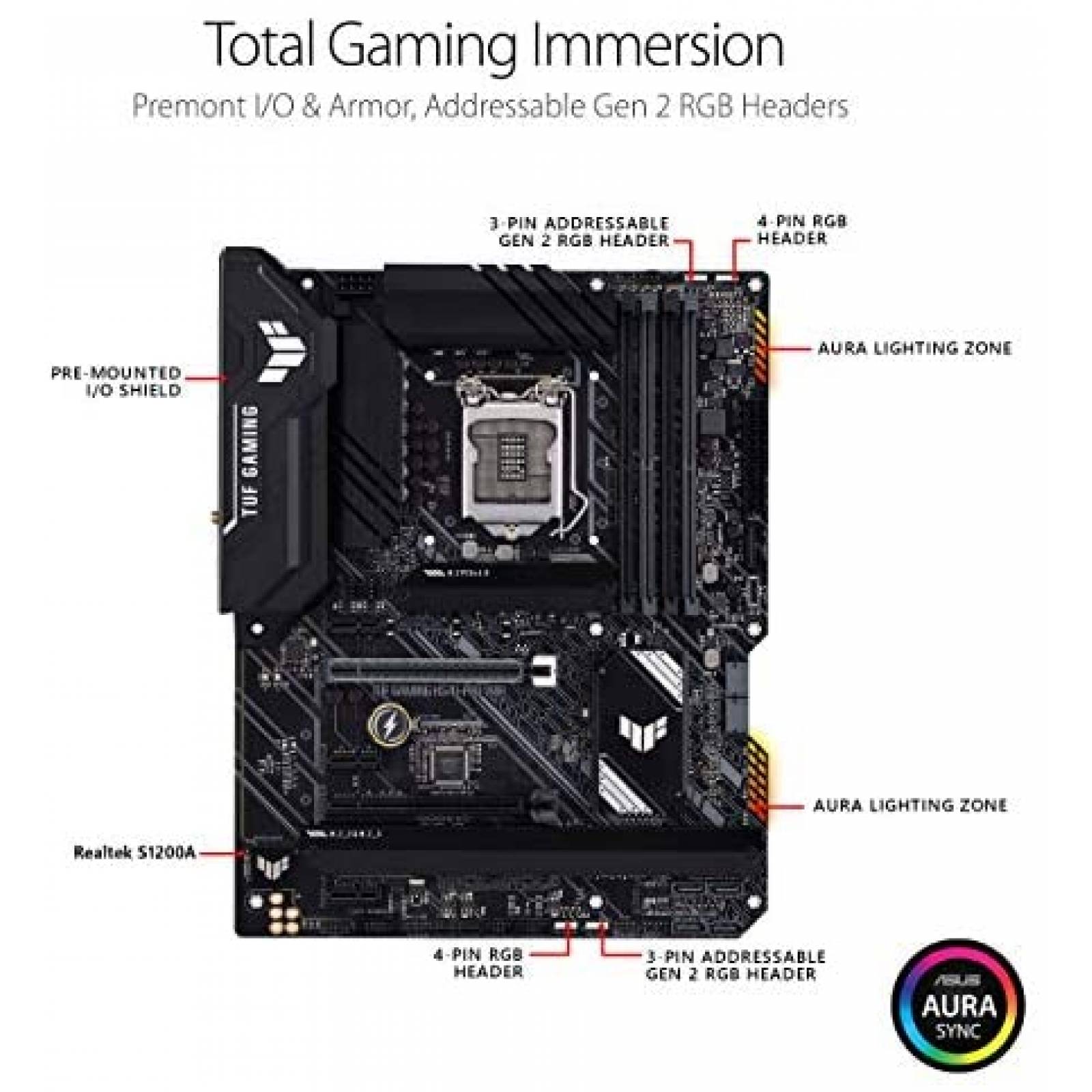 Tarjeta madre ASUS TUF Gaming H570-PRO 2.5Gb PCIe4.0