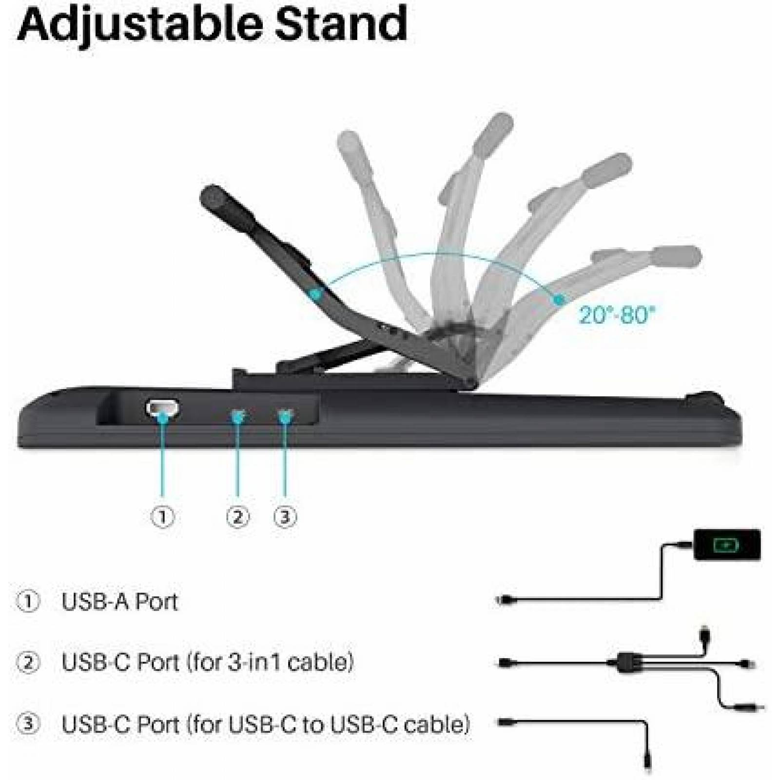 Monitor de Dibujo HUION 1920x1080 Pantalla de 21.5" -Negro
