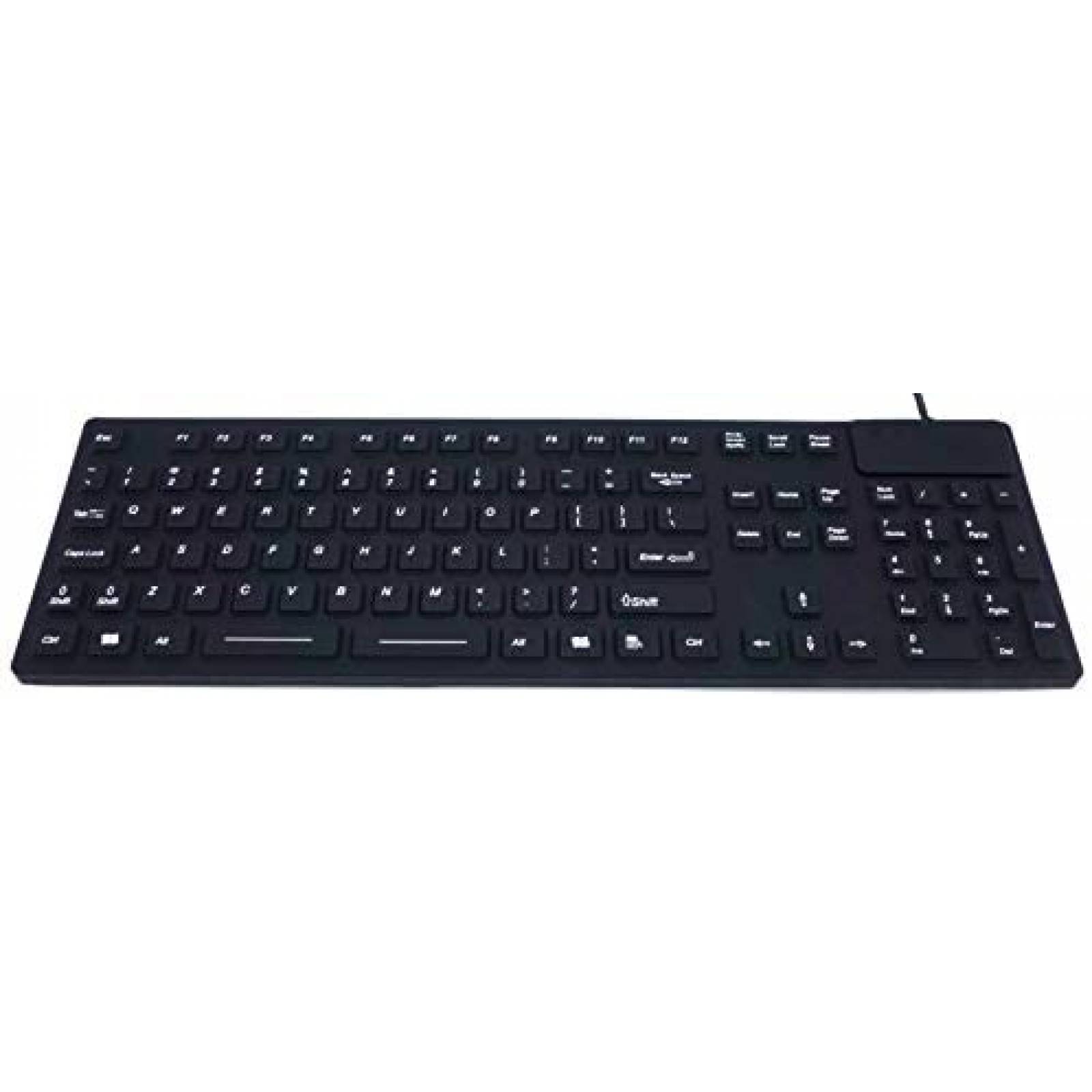 Teclado DSI IKB105 Impremeable industrial Silicon -Negro