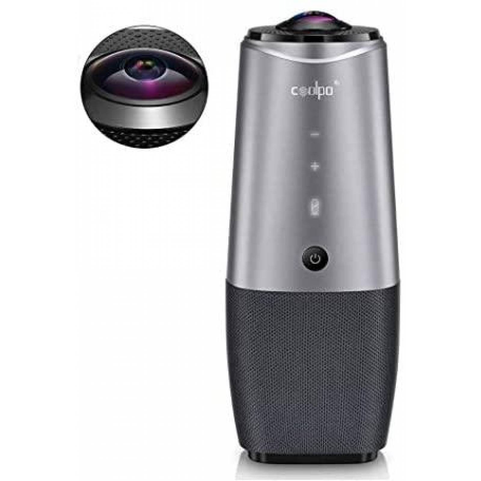 Camara Web COOLPO 4K 1080P USB con Bocina y Microfono -Negro