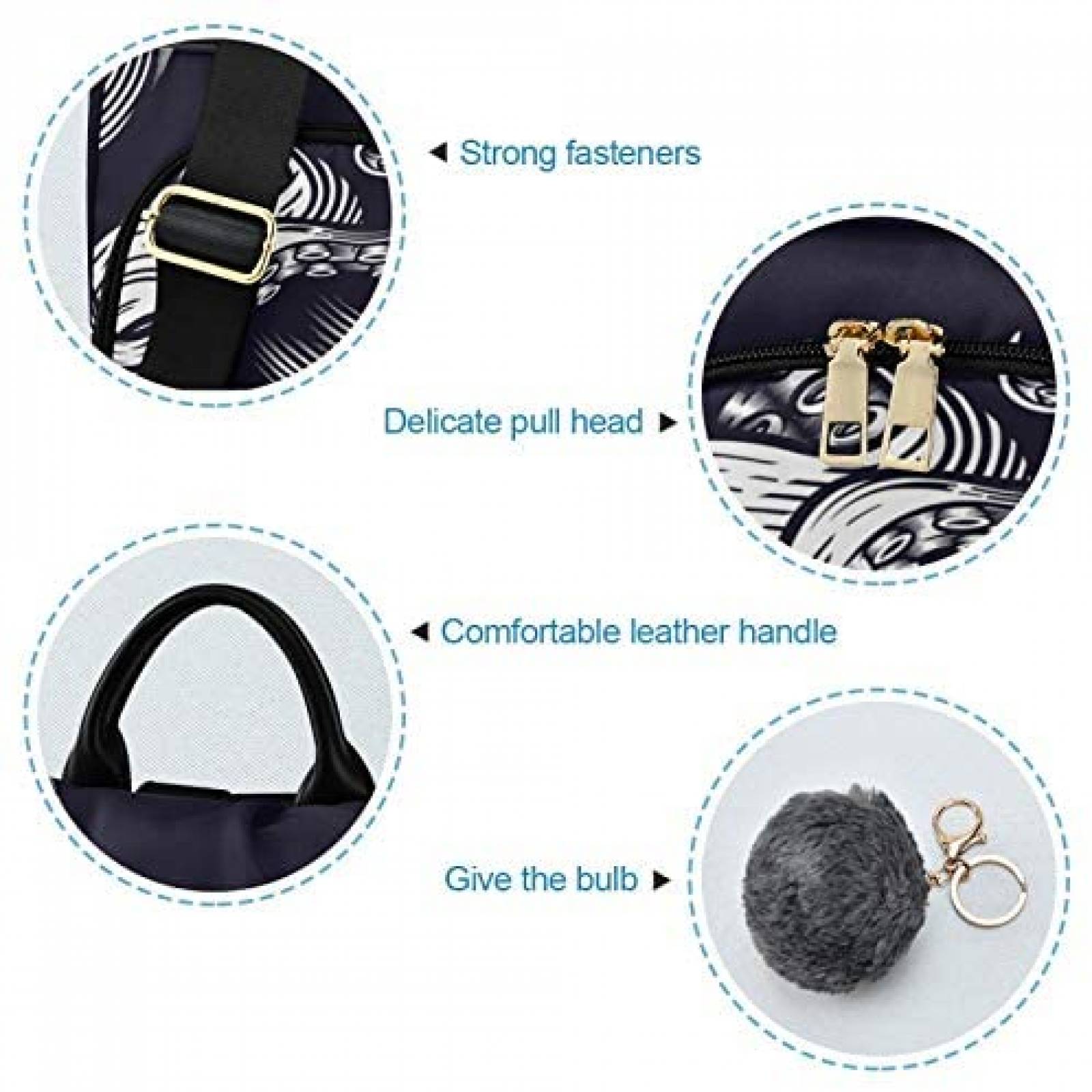 Bolsa ALAZA Pulpo Trasera Mujer Hombro 13.4x5.9x15" -Azul