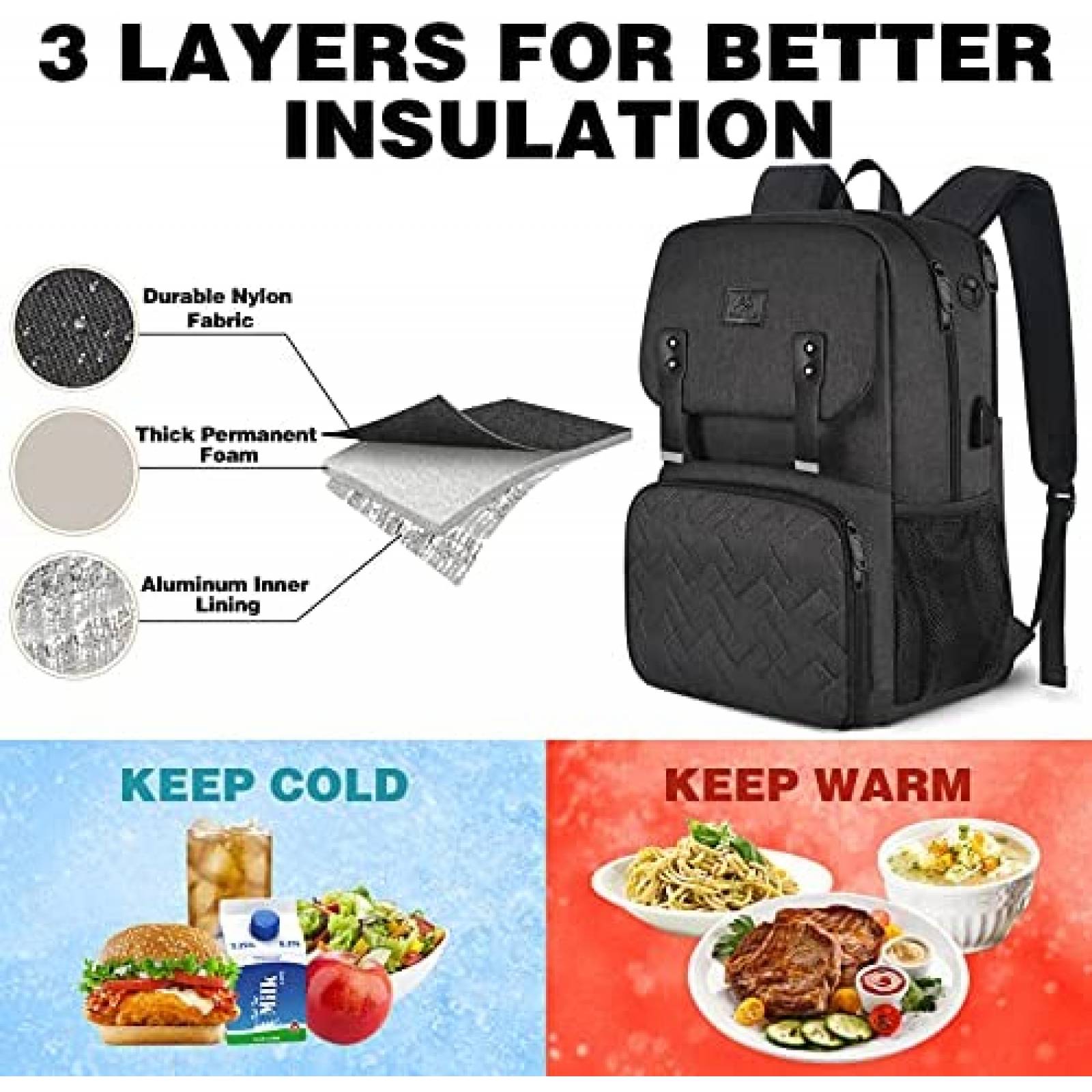 Mochila MATEIN para portatiles 15.6" refrigeracion aislada