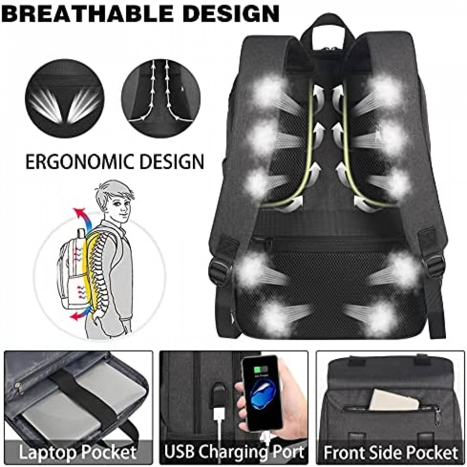 Mochila MATEIN para portatiles 15.6" refrigeracion aislada