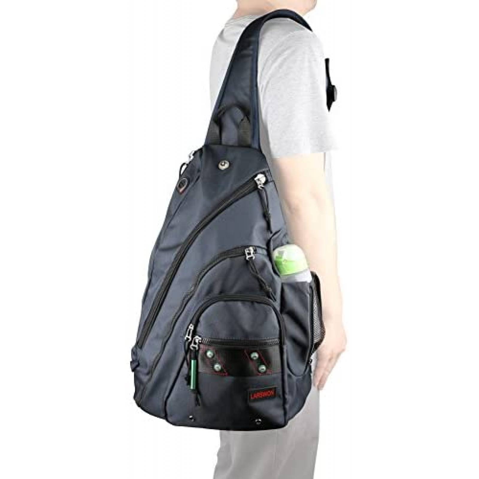 Mochila Larswon Sling para Hombre 29 x 49 x 18 cm -Negro