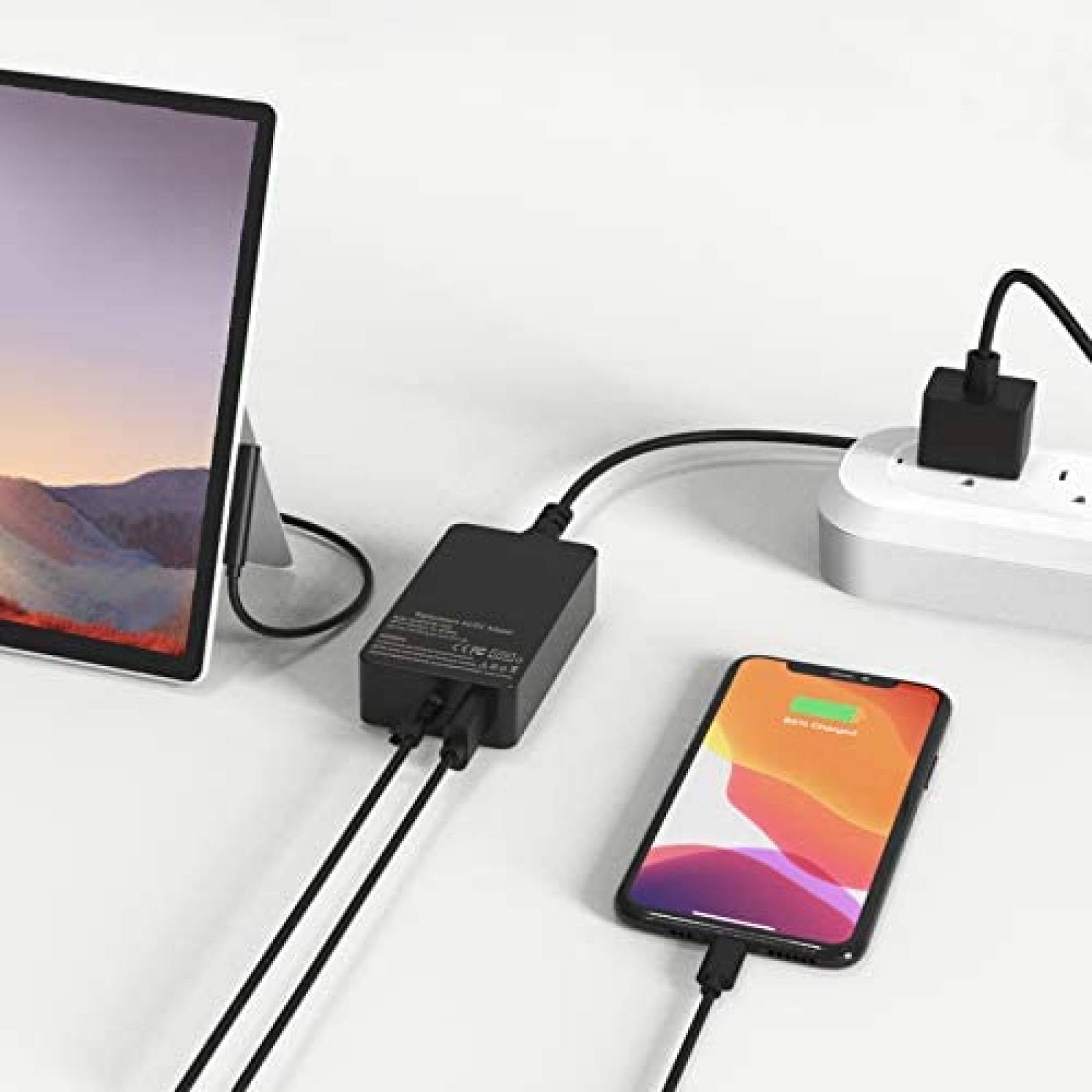 Cargador Universal Mackertop para Surface Pro de 127W -Negro