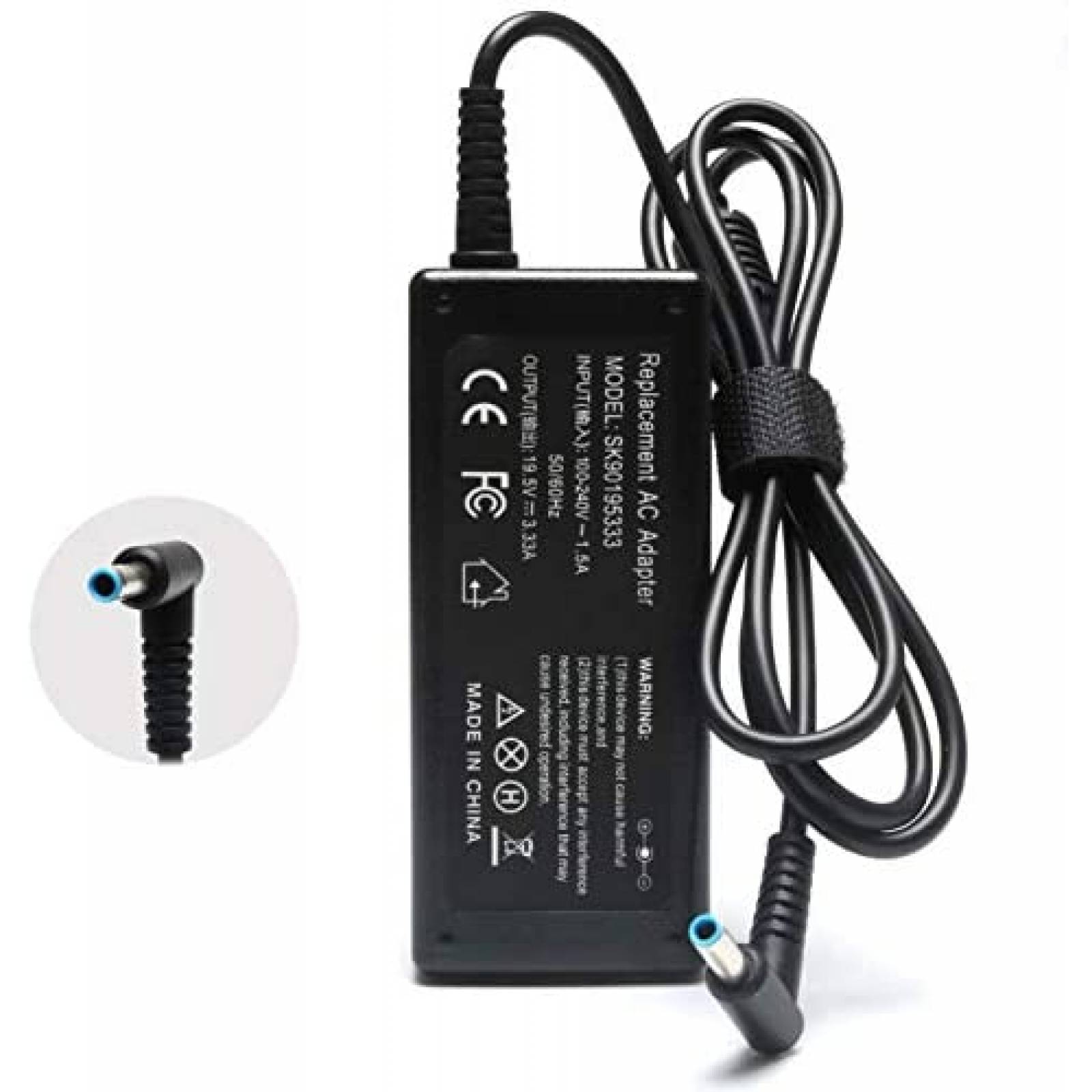 Cargador para Laptop NATNO HP 15-DA 45W 65W -Negro