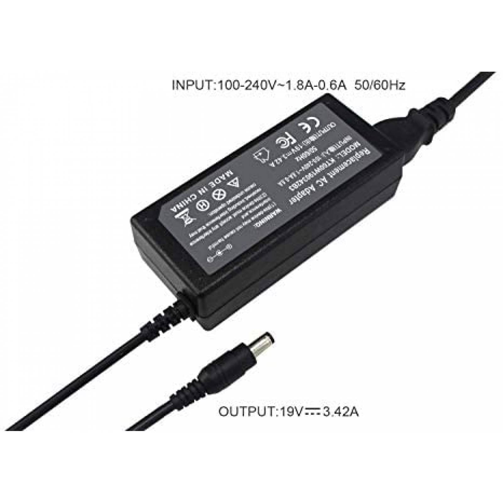 Cargador Universal LNOCCIY 65W para Toshiba Satellite -Negro