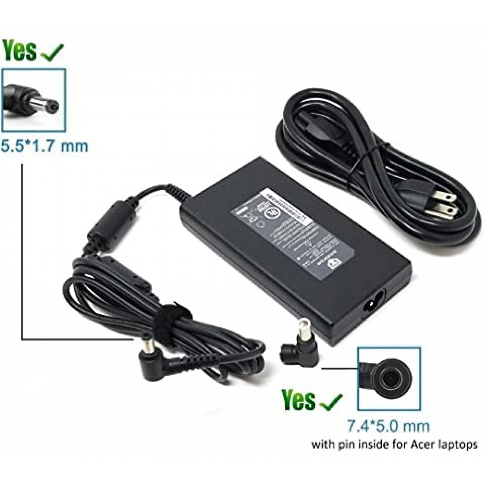 Cargador adaptador AC GAMFOR SUAA28045 de 180 W para Acer