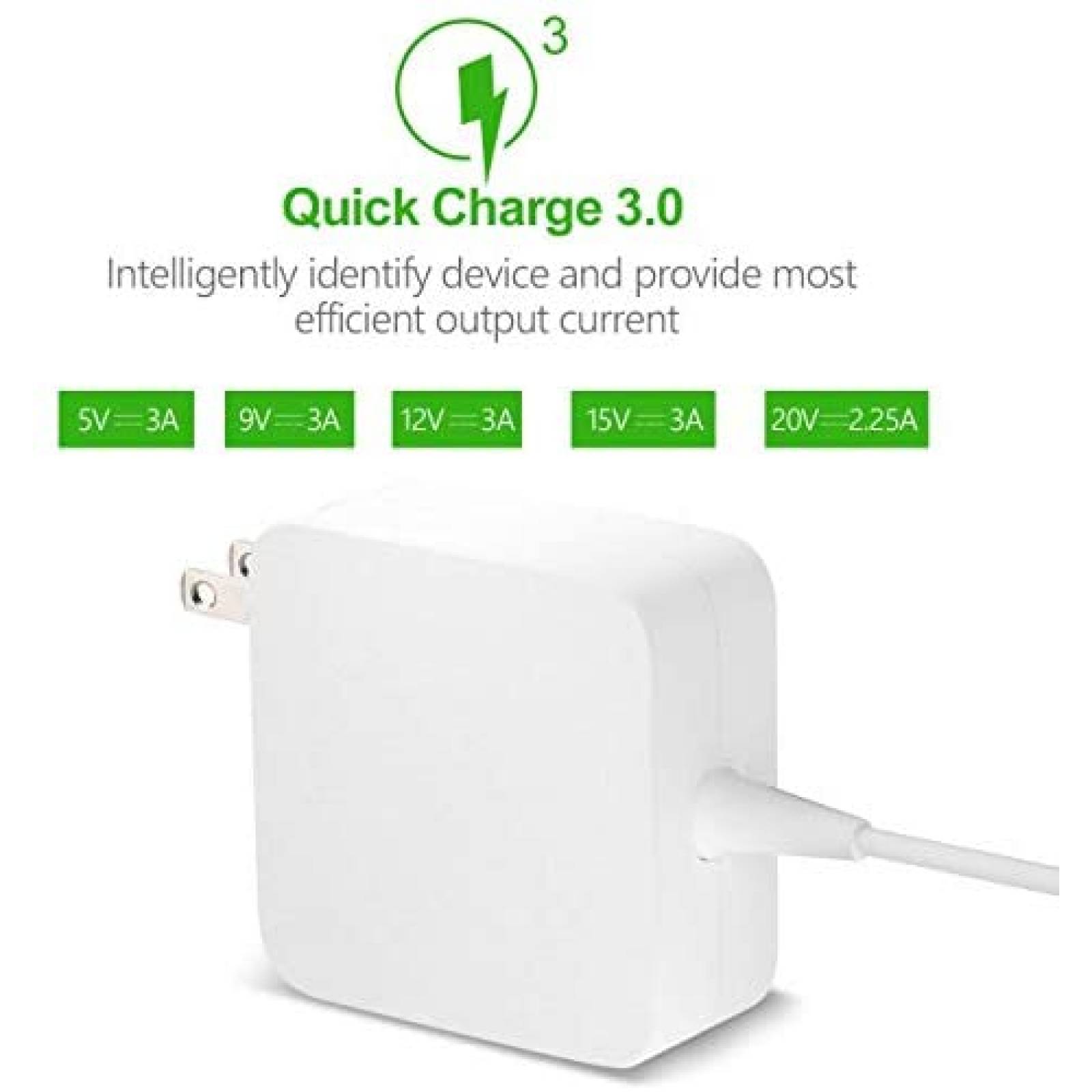 Cargador Eokoowo USB C para Chromebook Plus Pro 45W -Blanco