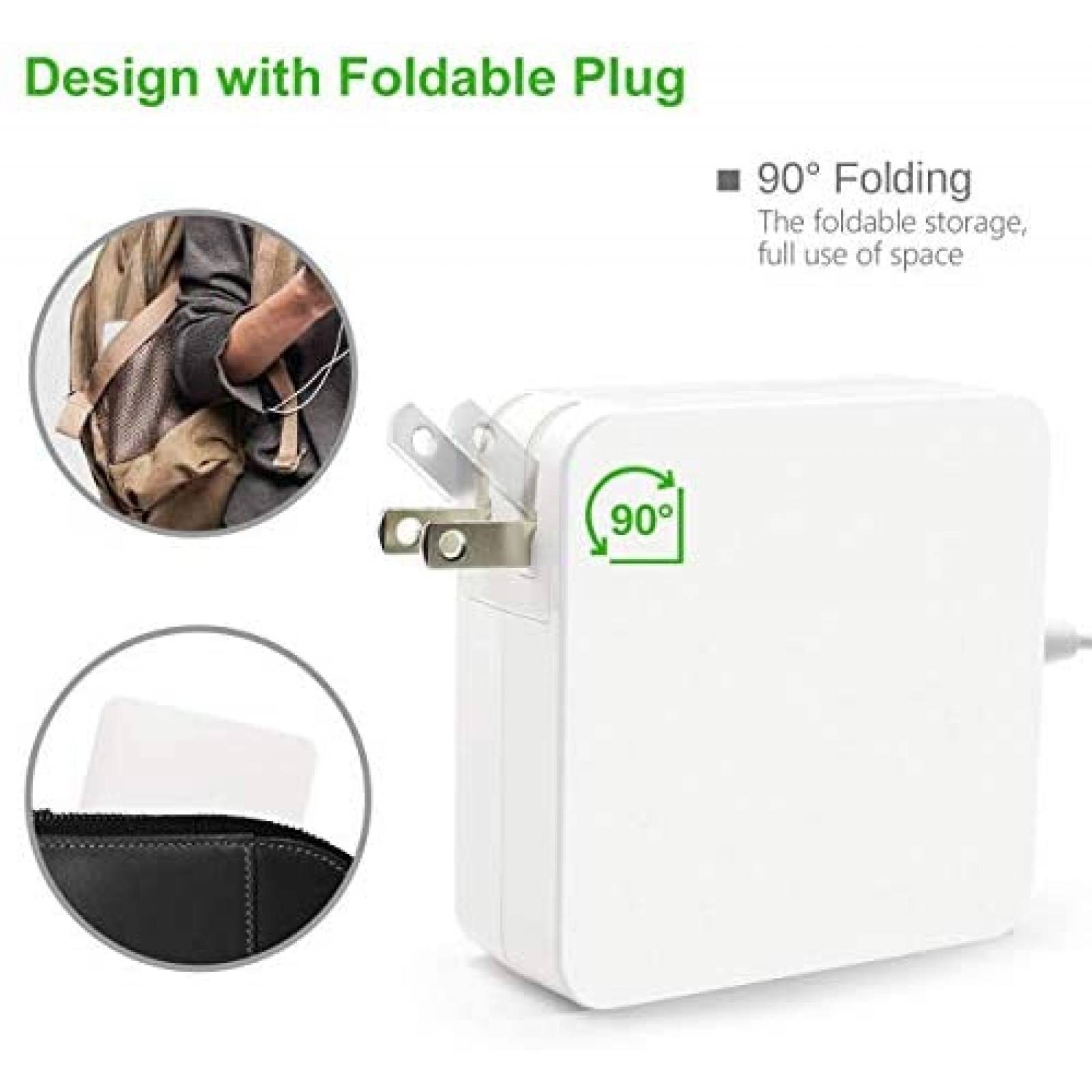 Cargador Eokoowo USB C para Chromebook Plus Pro 45W -Blanco