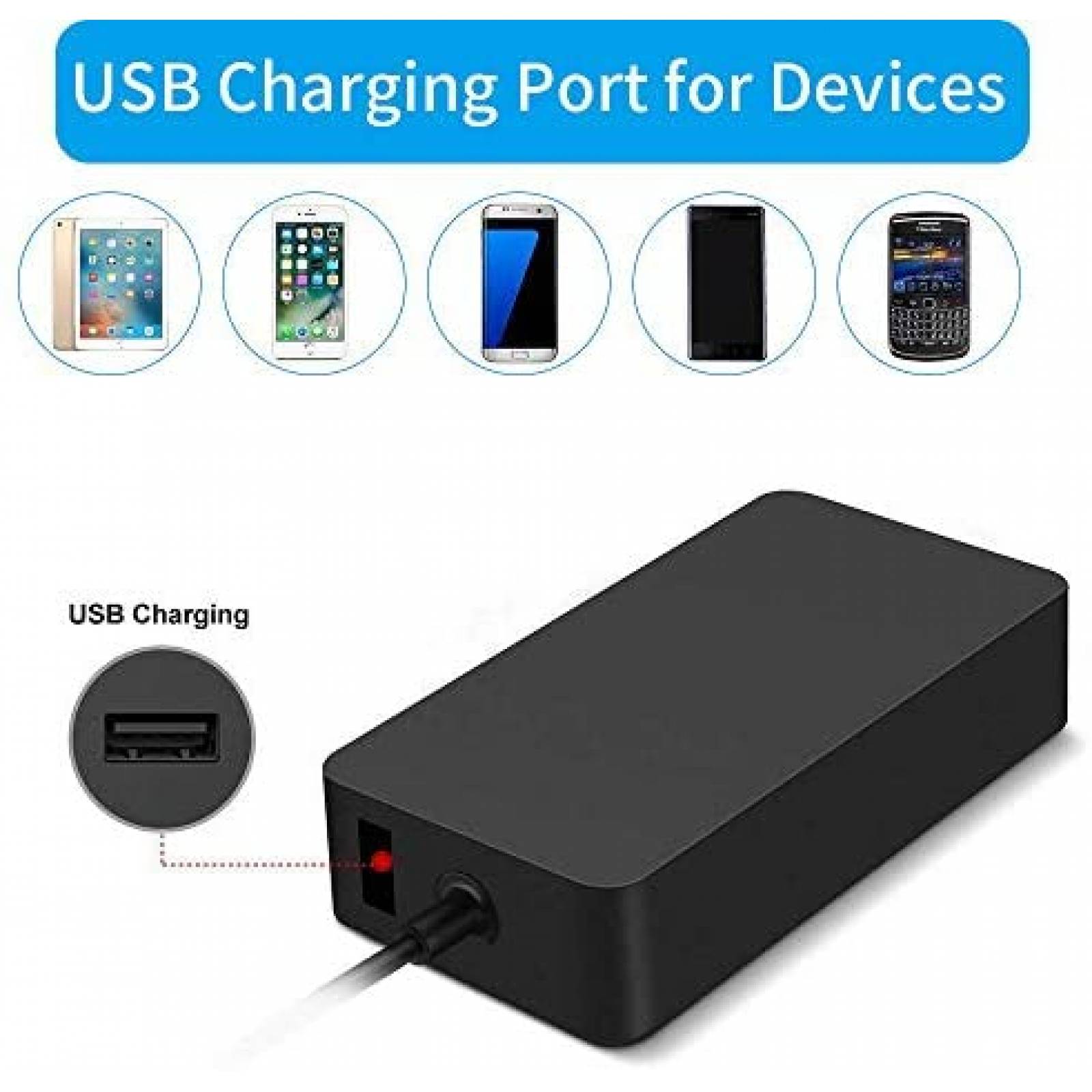 Cargador Laptop DHMXDC 6MDCDQ 44W 2.58A compatible -Negro