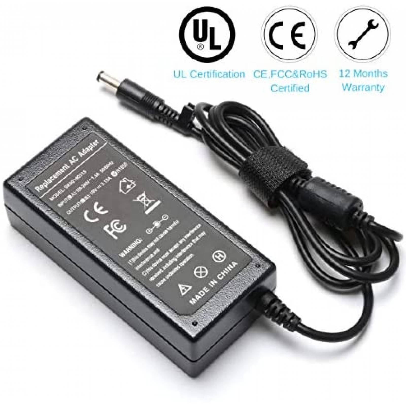 Cargador Laptop KAQIAR SK90190315 60W AC 240V -Negro