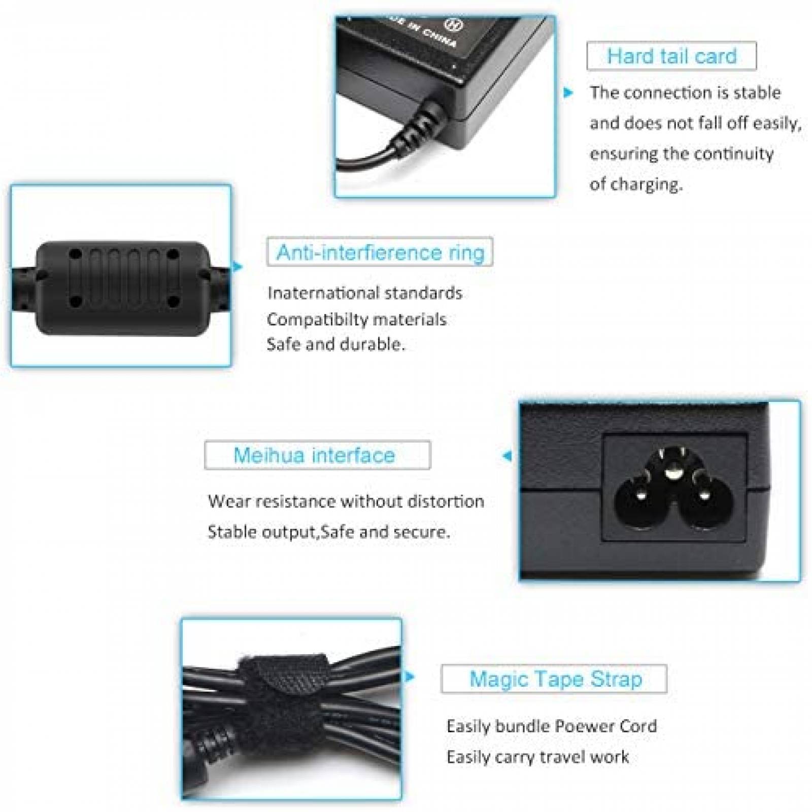 Cargador Laptop KAQIAR SK90190315 60W AC 240V -Negro