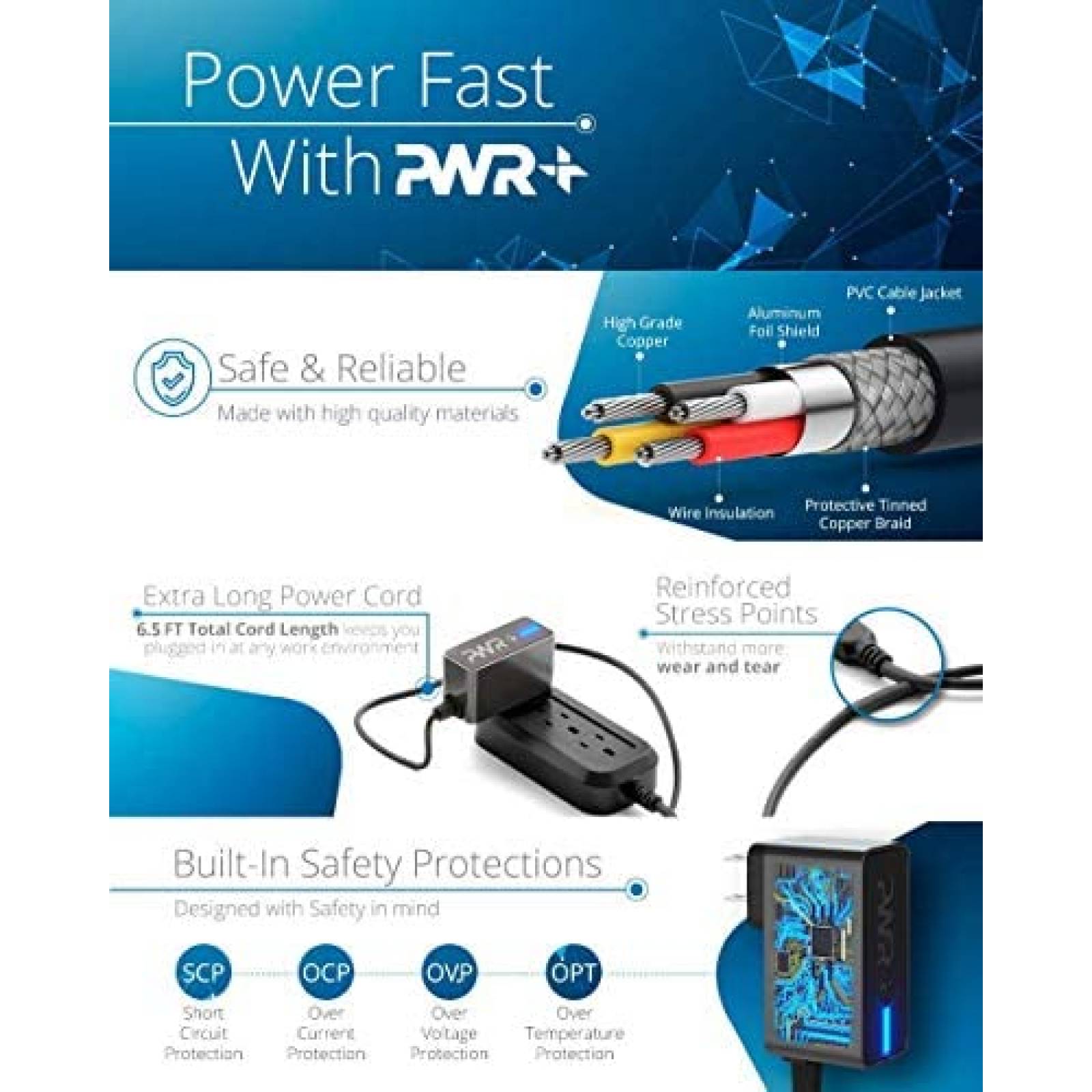 Cargador Universal PWR+ para Acer One de 10W -Negro