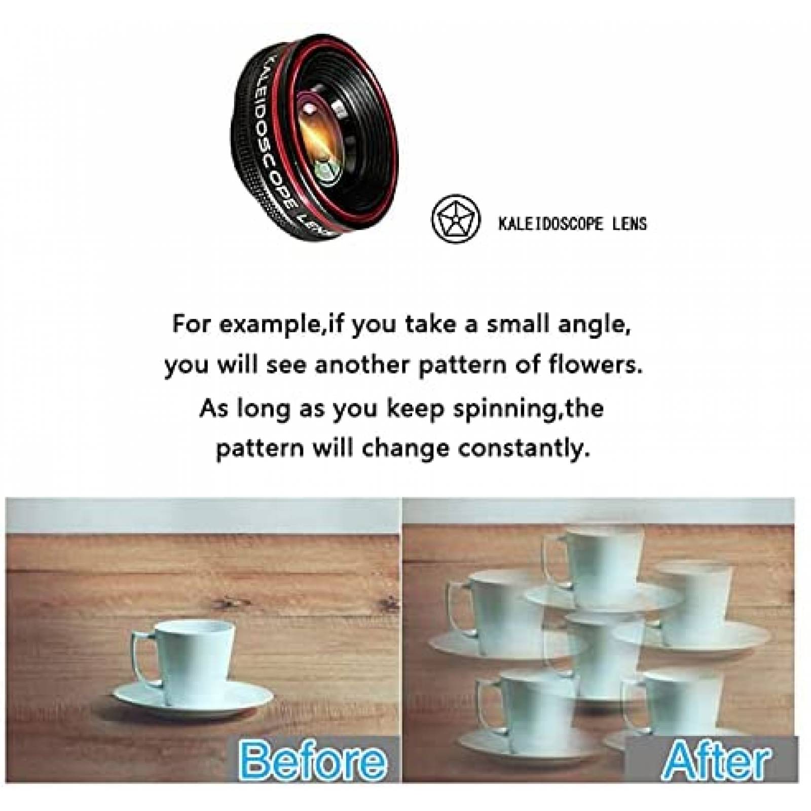 Lente para Celular Bostionye 5 en 1 235/25x/0.62x -Negro