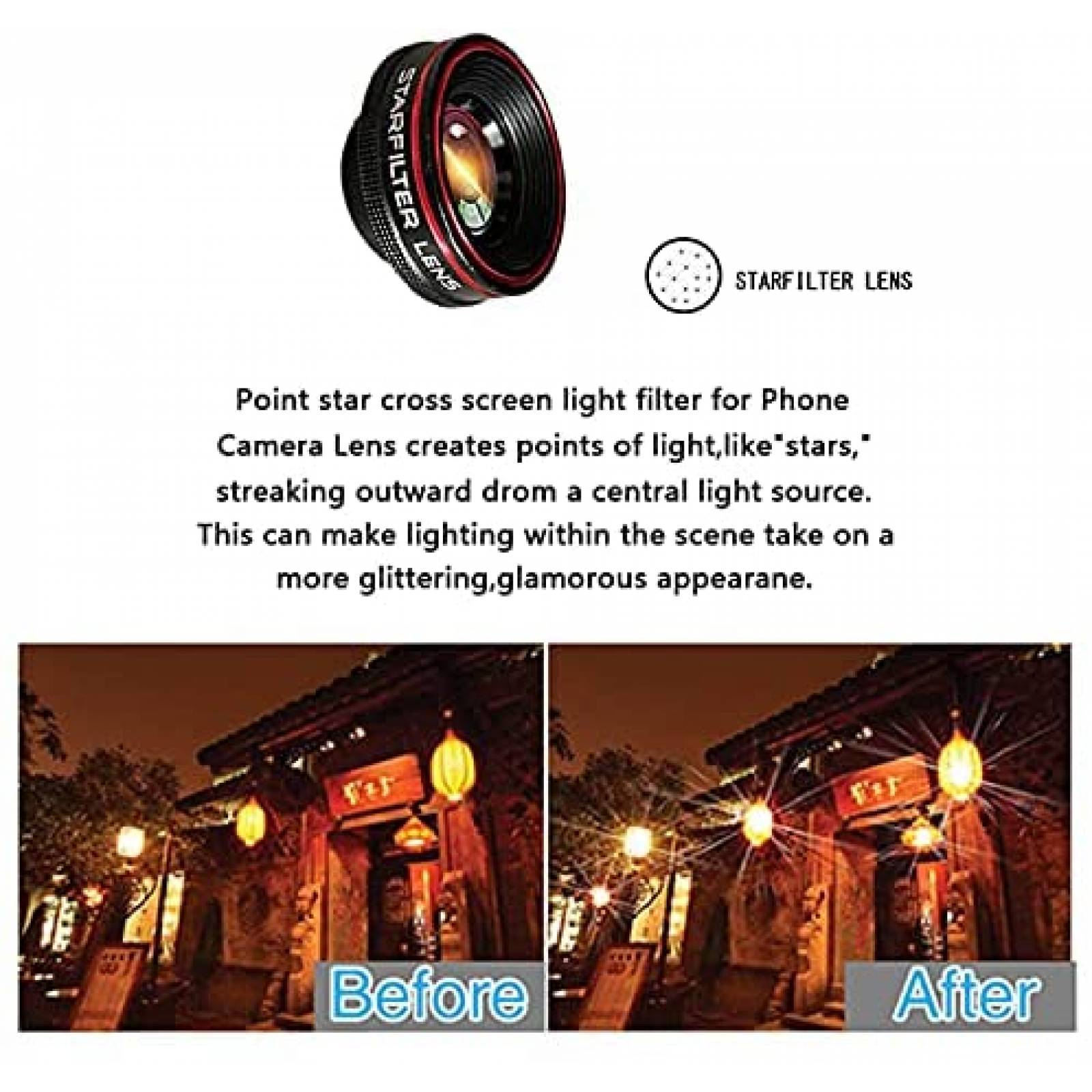 Lente para Celular Bostionye 5 en 1 235/25x/0.62x -Negro