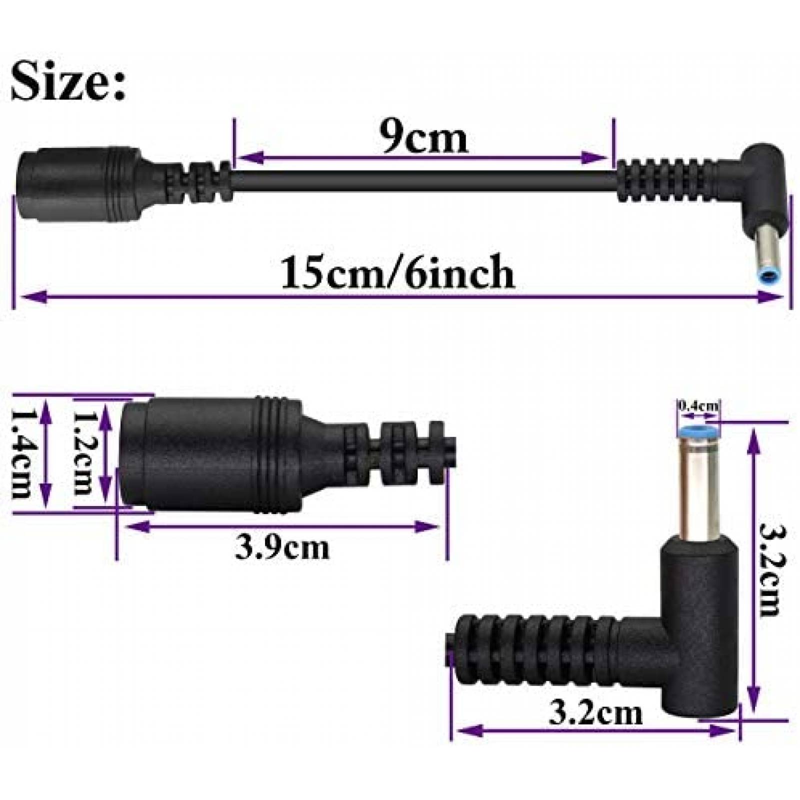 Adaptador cargador AAOTOKK Punta Conector DC 2 unidades