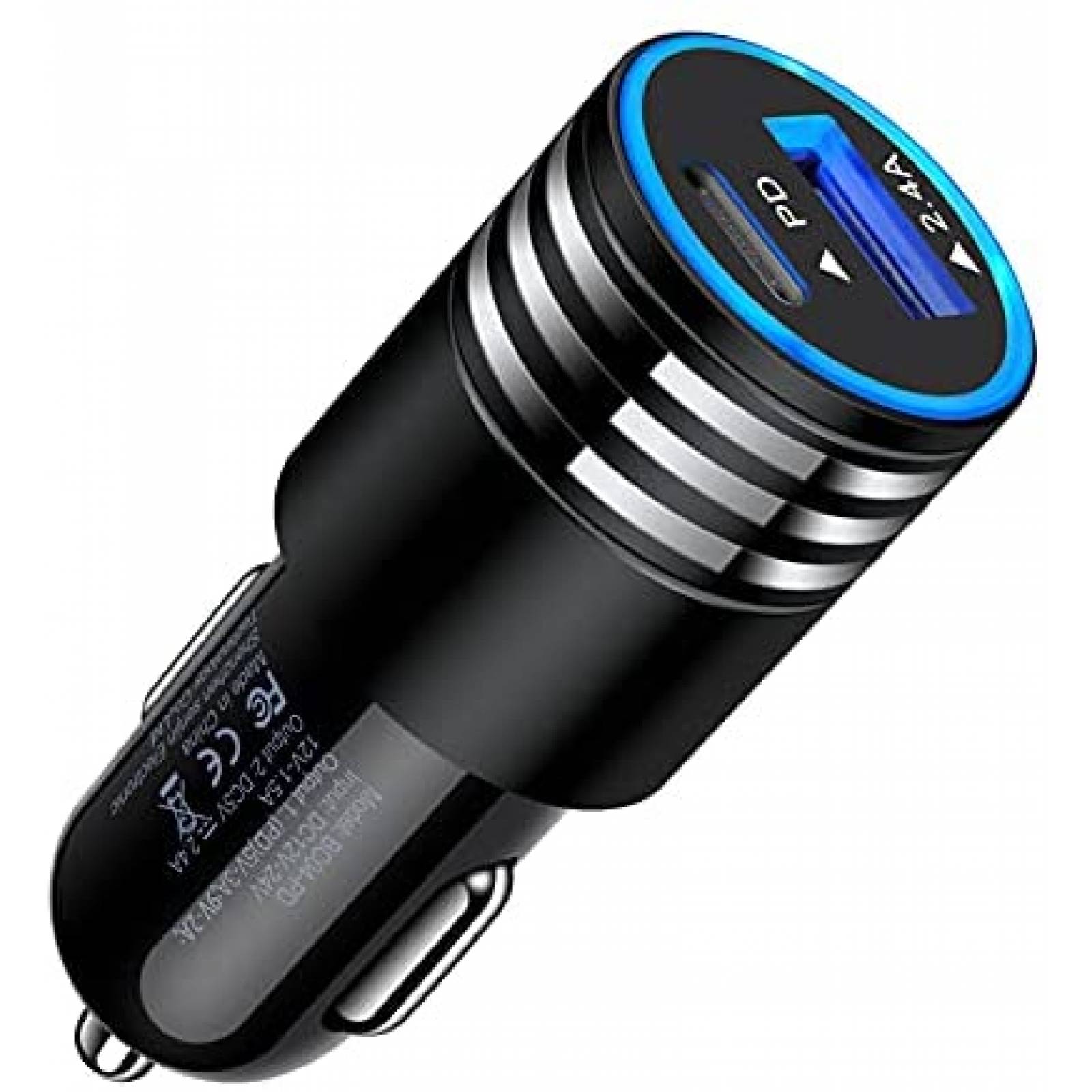Cargador de coche USB C Sidpro BC04-PD de carga rapida 30W