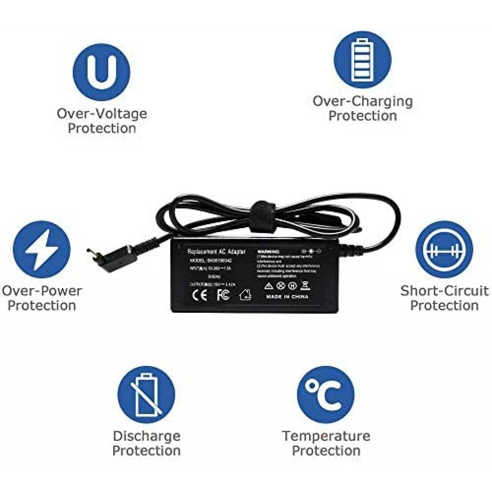 Cargador laptop PIOEVTKA SK90190342 19V 3.42A -Negro
