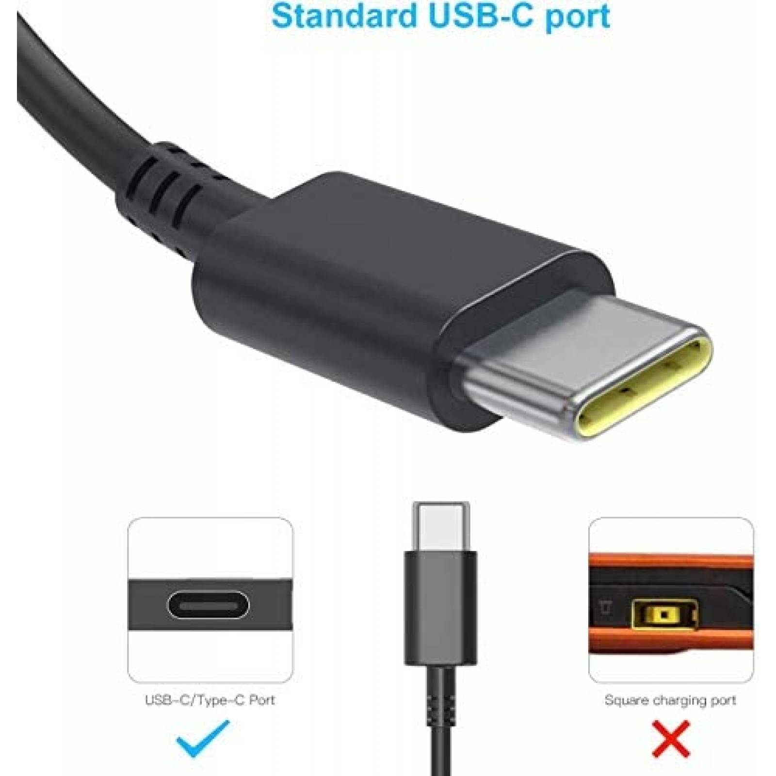Cargador Laptop ZENGE AD200325 65W USB C Compatible -NEgro