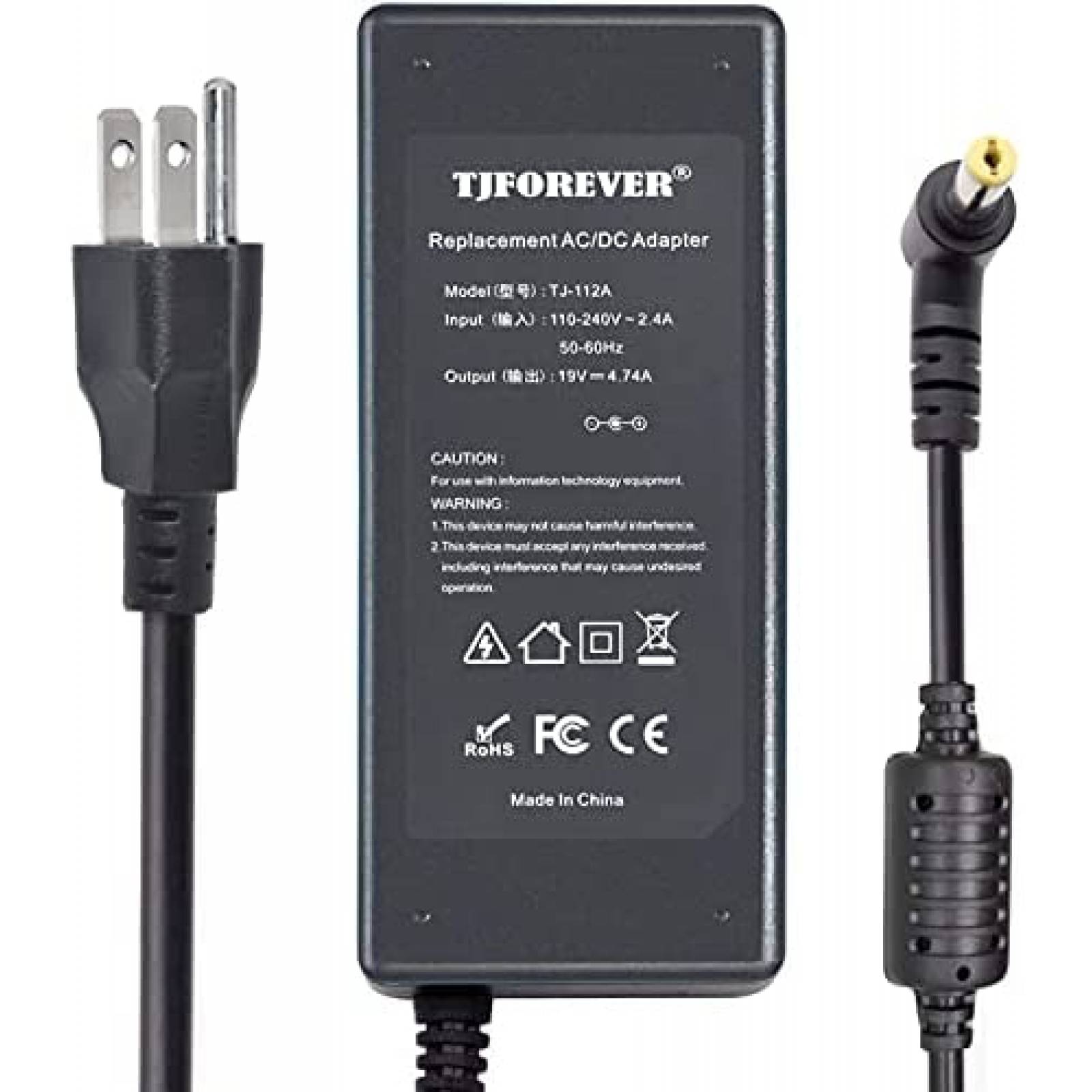 Cargador TJFOREVER 90W para Acer Aspire 240 Volts -Negro
