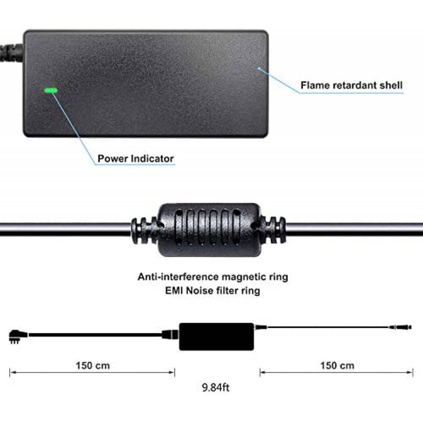 Cargador TJFOREVER 90W para Acer Aspire 240 Volts -Negro