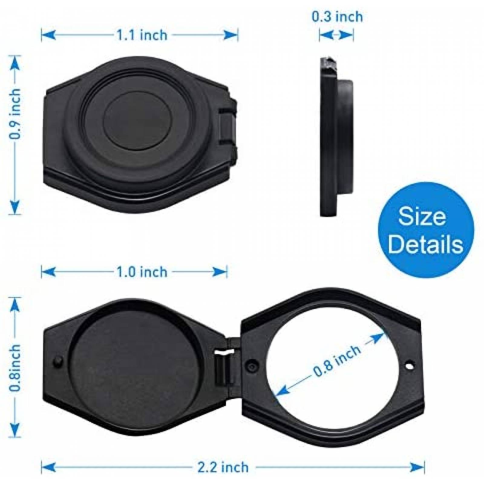 Tapa camara Web QINROOM 3 unidades HD Pro Cam -Negro