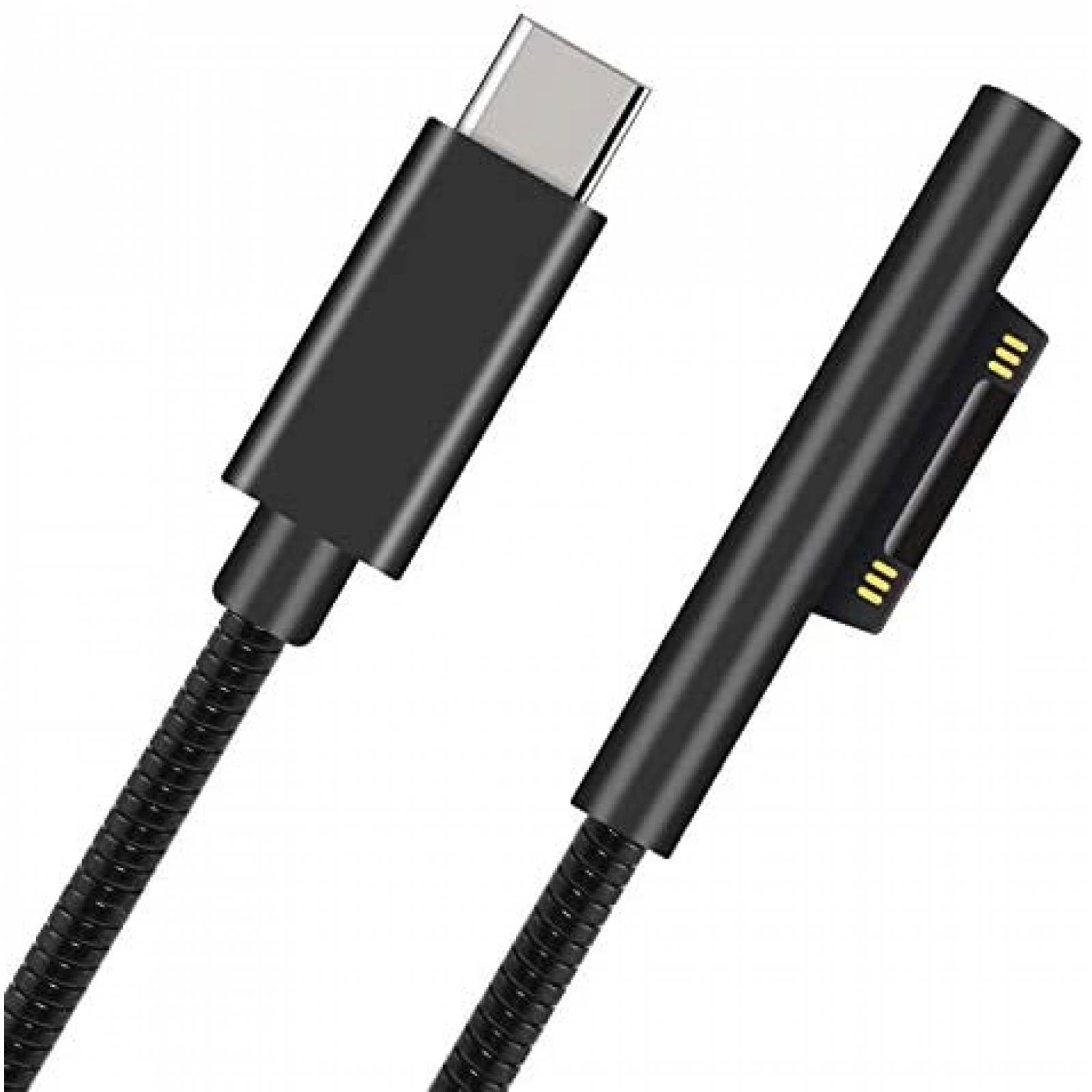 Cable USB Sisyphy USB C para SUrface Pro 7 de 5 Pies -Negro