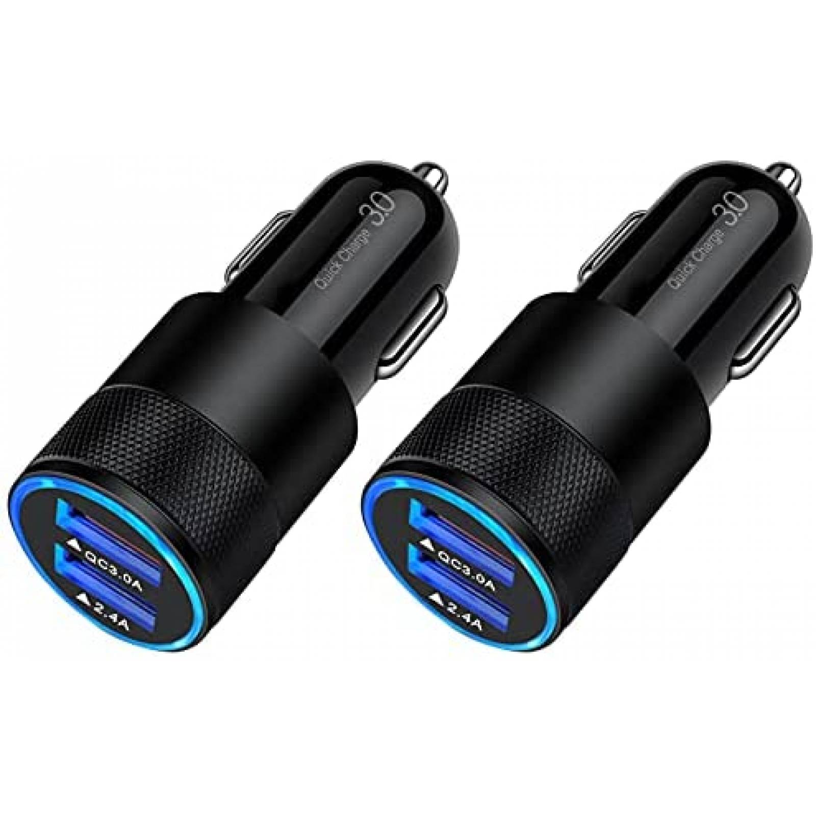 Cargador de Auto para Celular FiveBox QC 3.0 2pzas -Negro