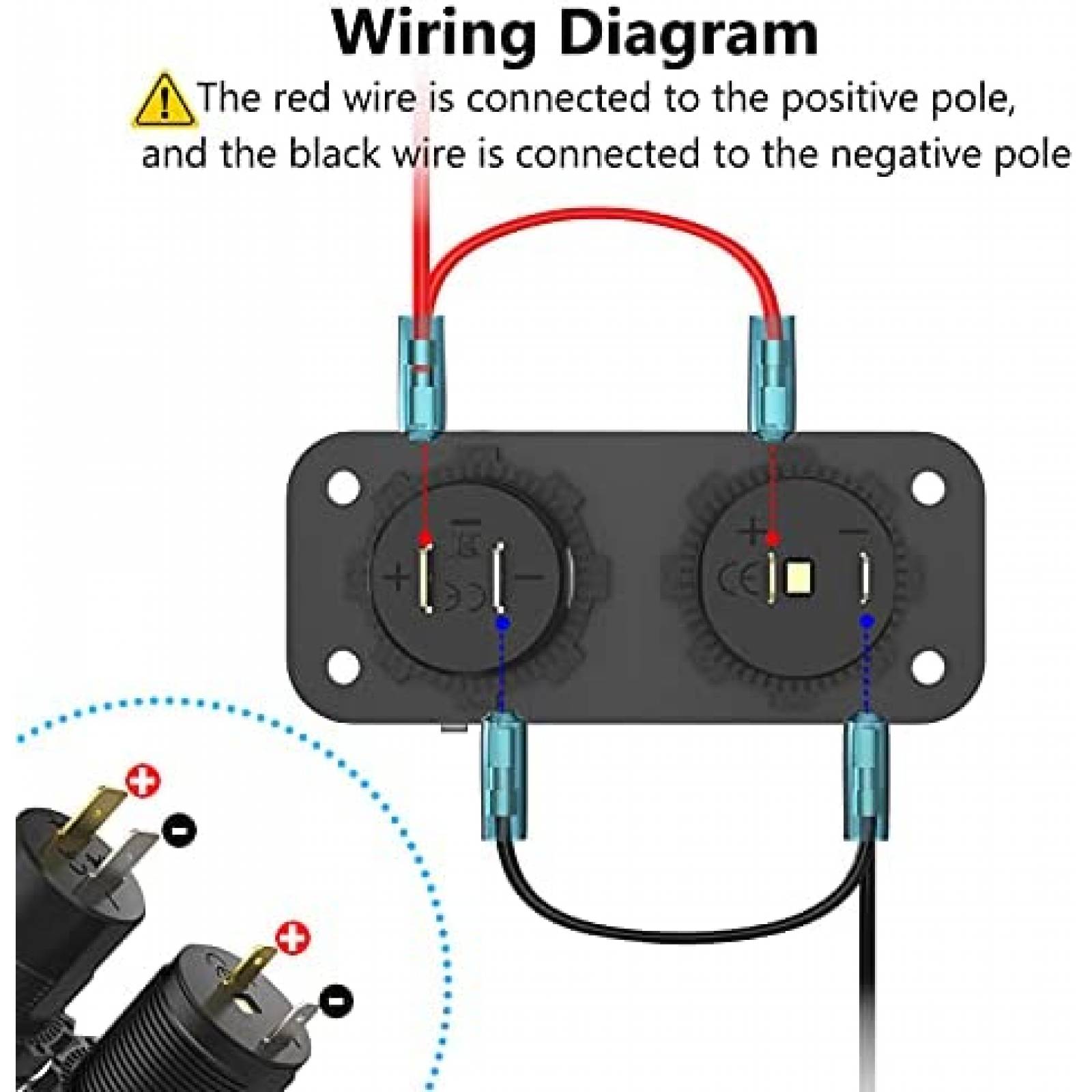 Enchufe de encendedor para auto Qidoe 12V 200W -Negro