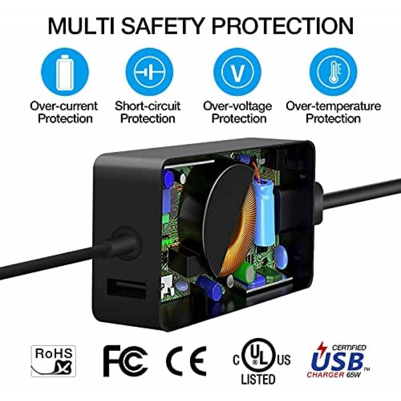 Cargador Generico A1706 Entrada: 100-240V 50/60 HZ -Negro