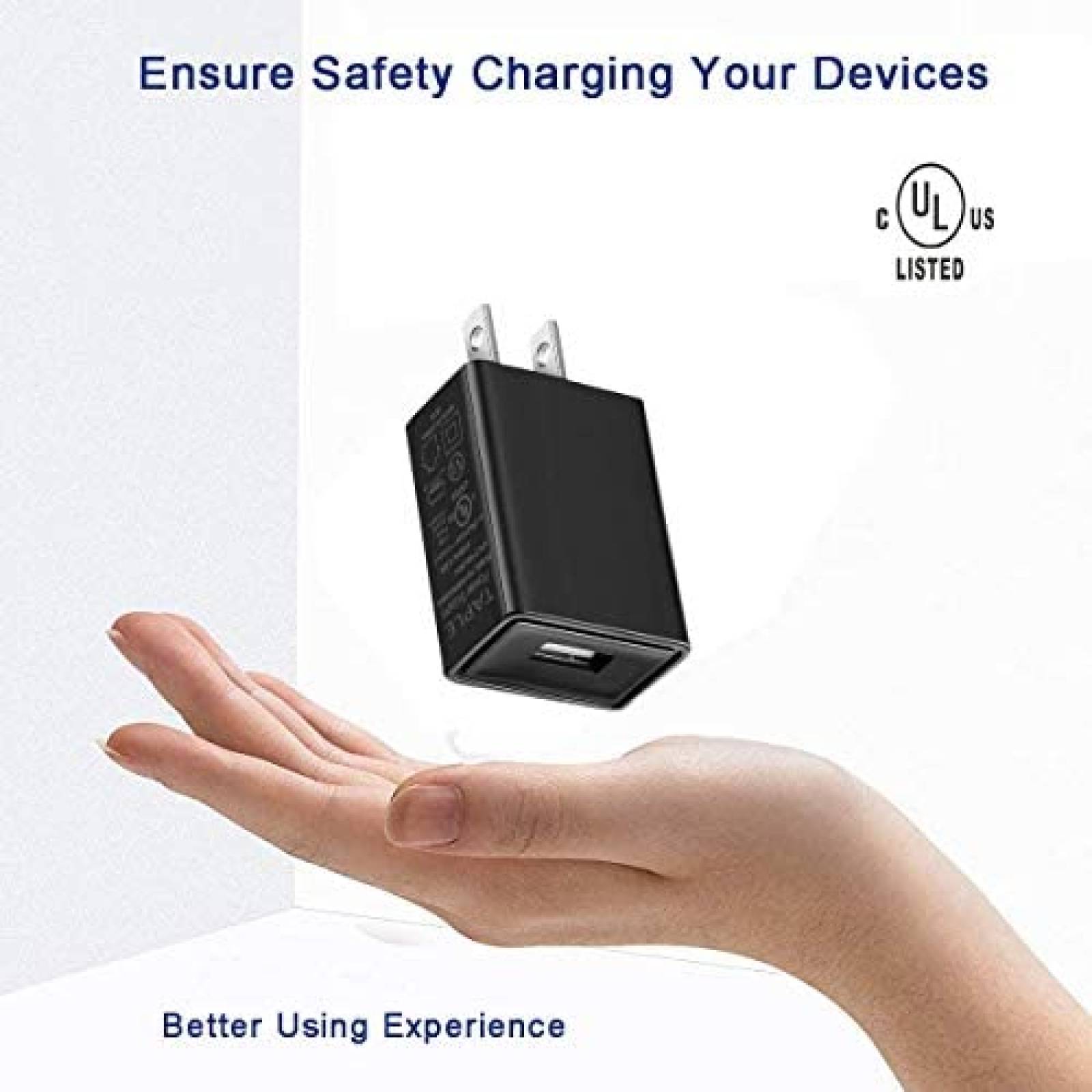 Cargador para Tablet TAPLE Kindle Fire 7'' HD 2A AC -Negro