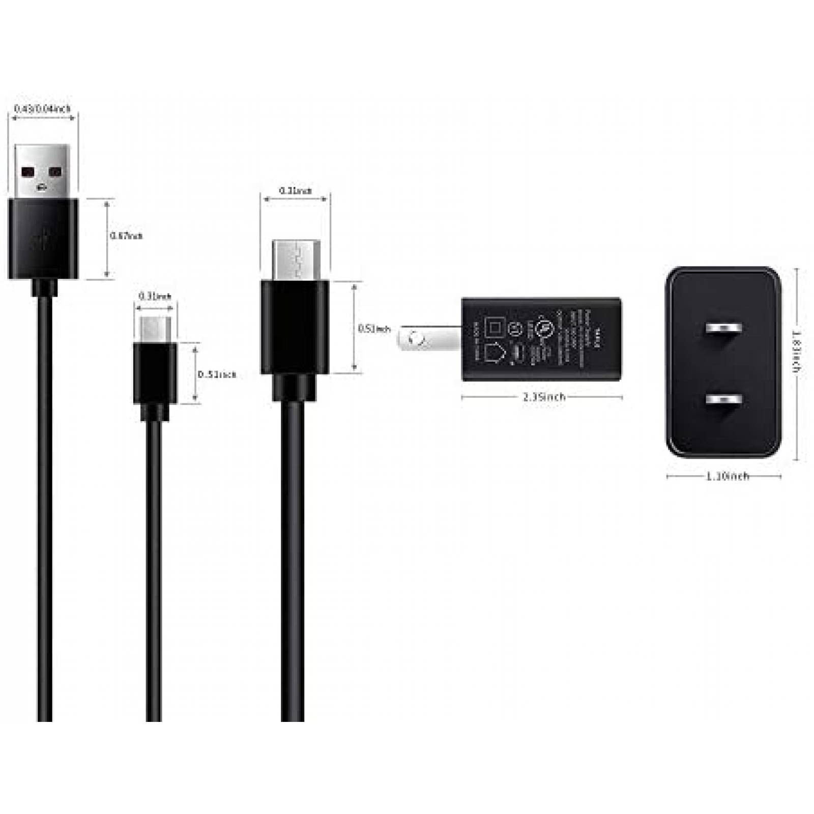 Cargador para Tablet TAPLE Kindle Fire 7'' HD 2A AC -Negro