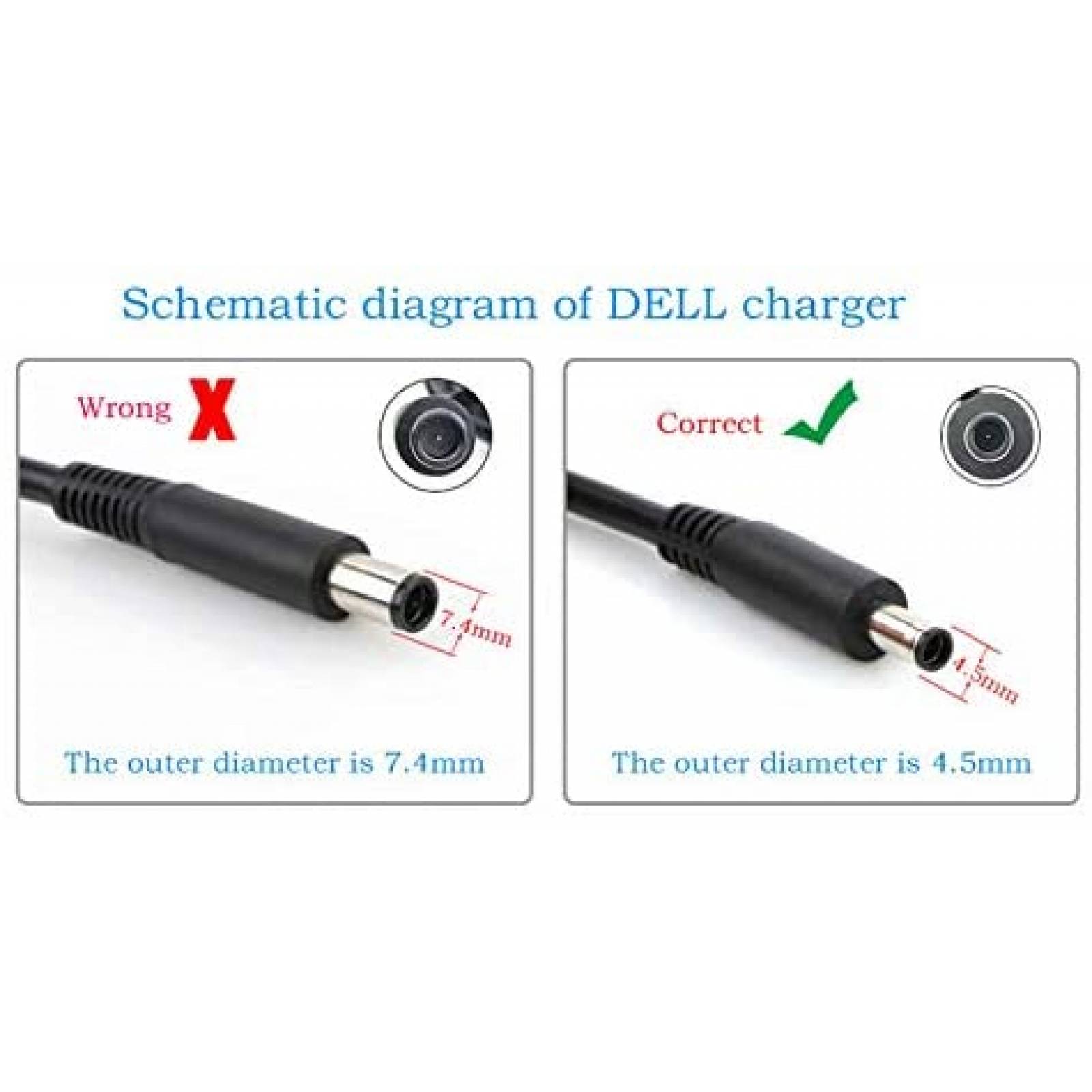 Cargador de laptop Dell Computers para Inspiron 13 14 15