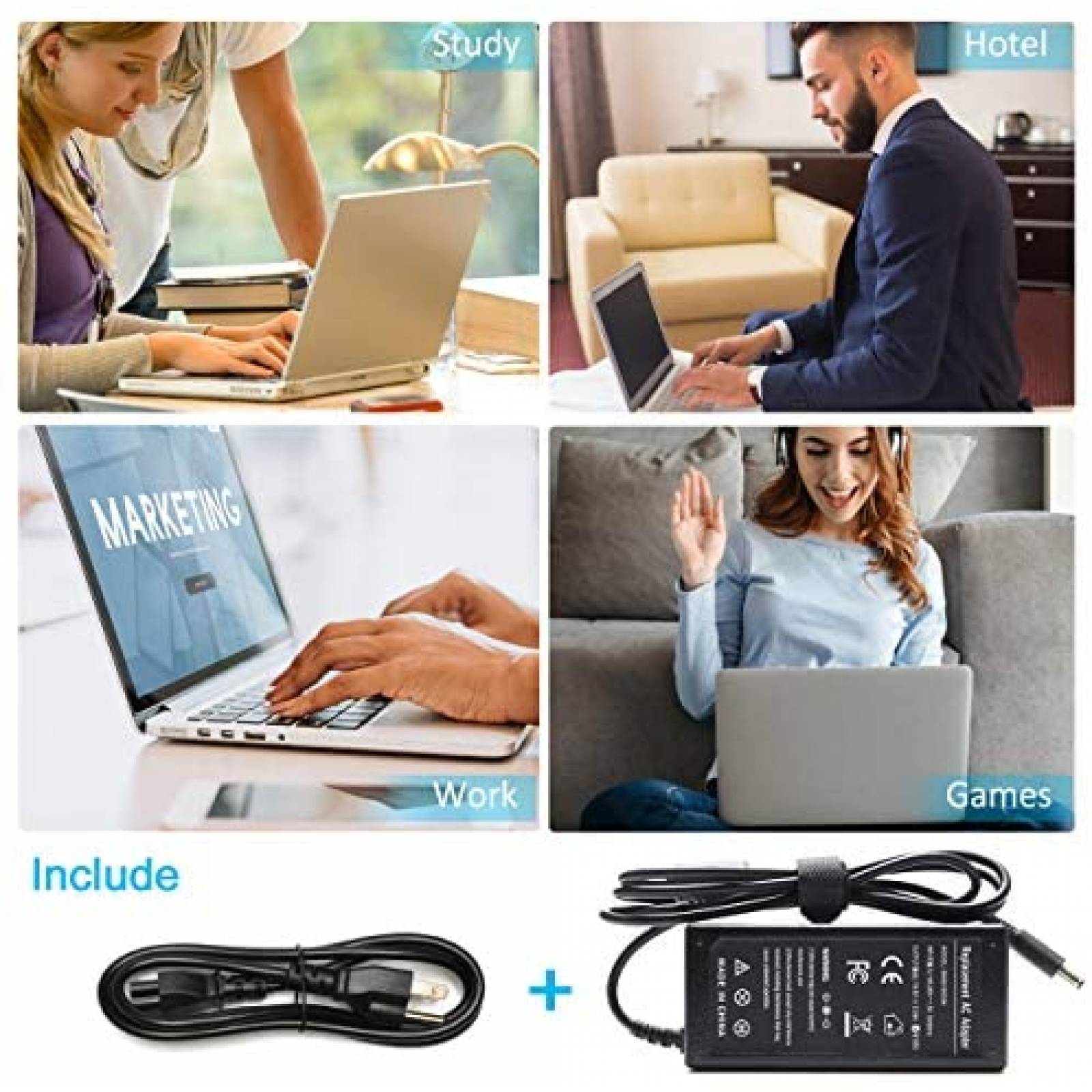 Cargador Laptop Ursulan SK90195334 65W AC 240V Comaptible