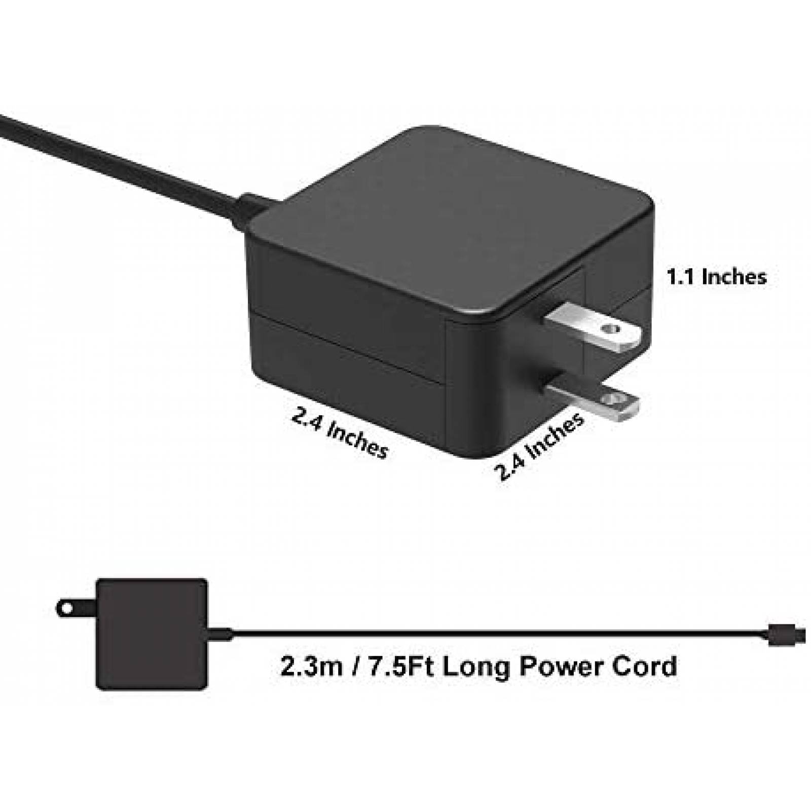 Cargador Universal Superer para Asus Chromebook 45W -Negro