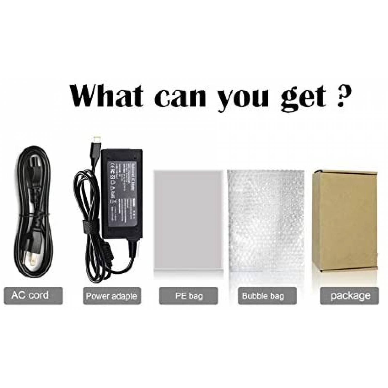 Cargador ZAYAUPVL 45W USB-C para Lenovo Chromebook -Negro