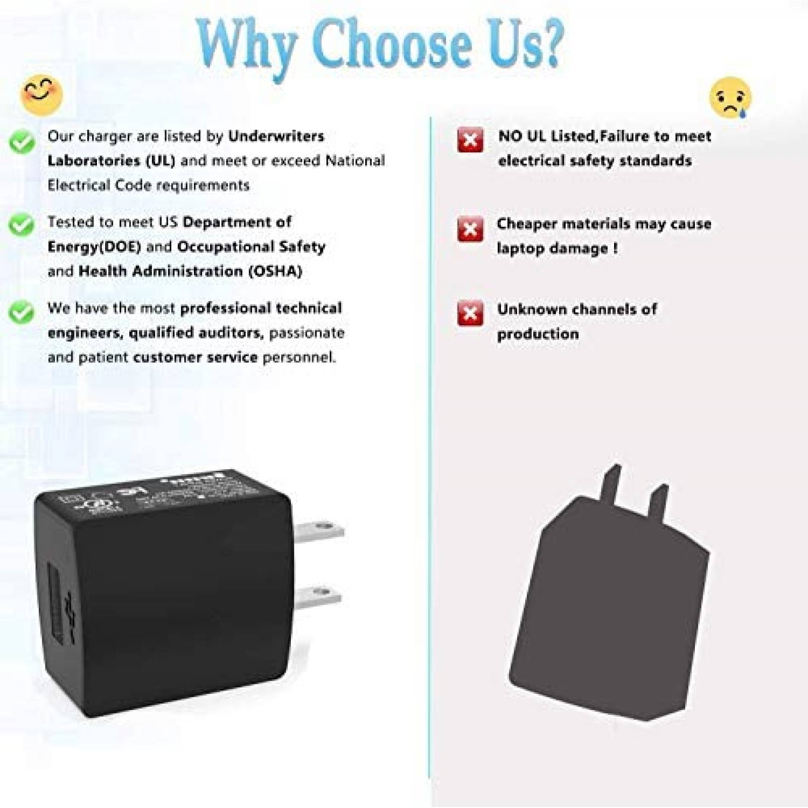 Cargador Generico 5ft 100-240V CA 50-60 Hz 5V 2 A -Negro