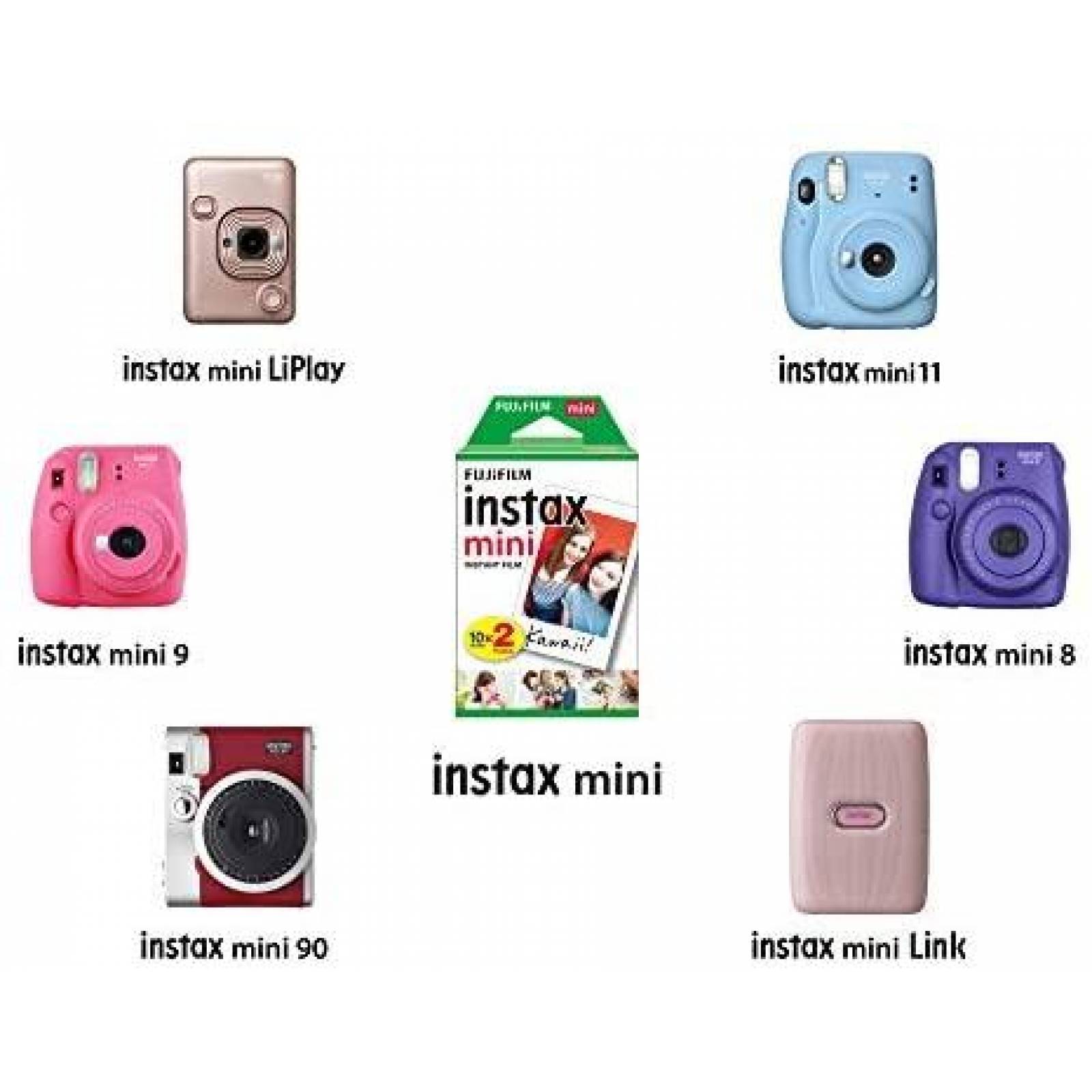 Pelicula Instantanea Fujifilm Instax Mini 20 Unidades 6 x 8
