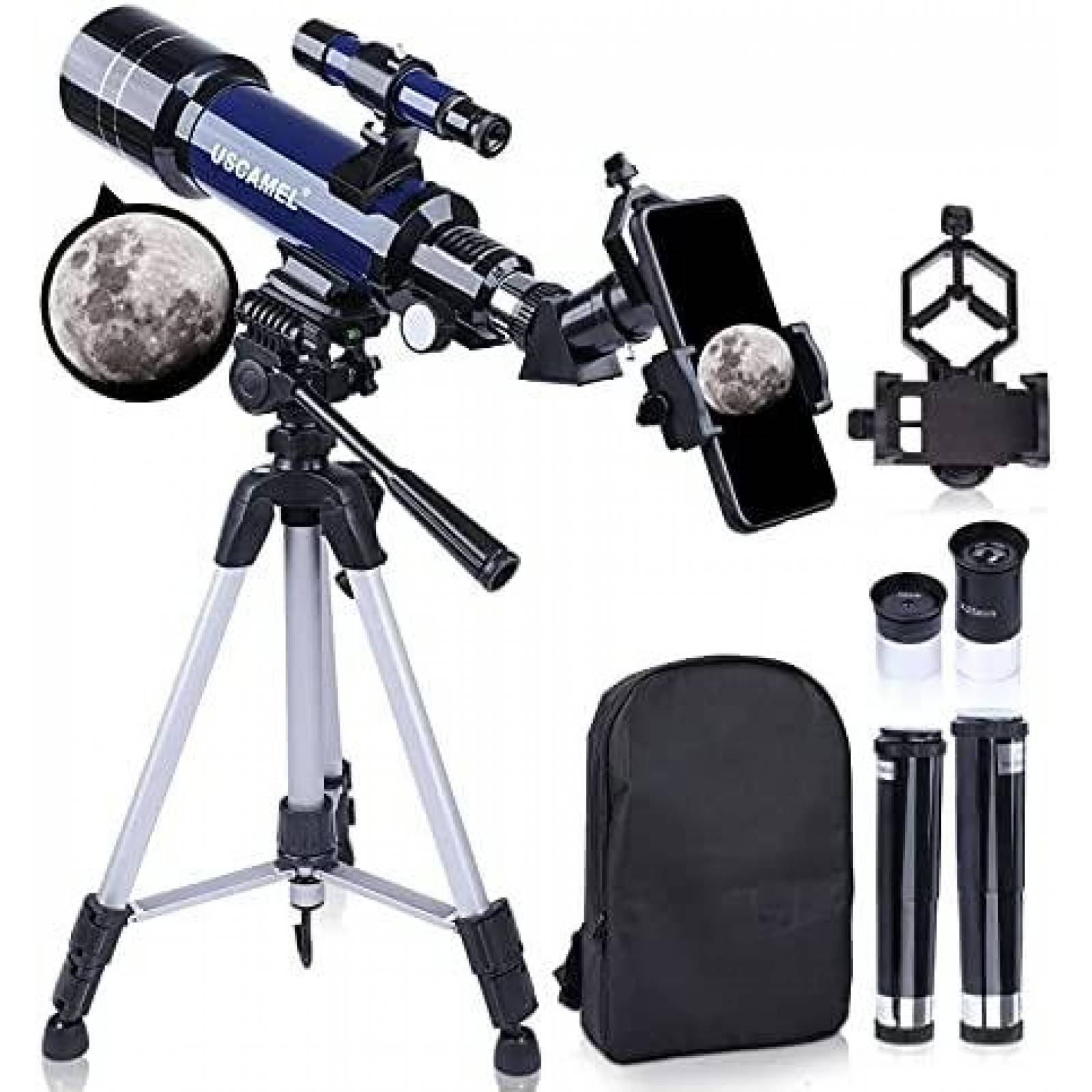 Telescopio USCAMEL 2.756" Apertura 15.748" Telescopio -Azul