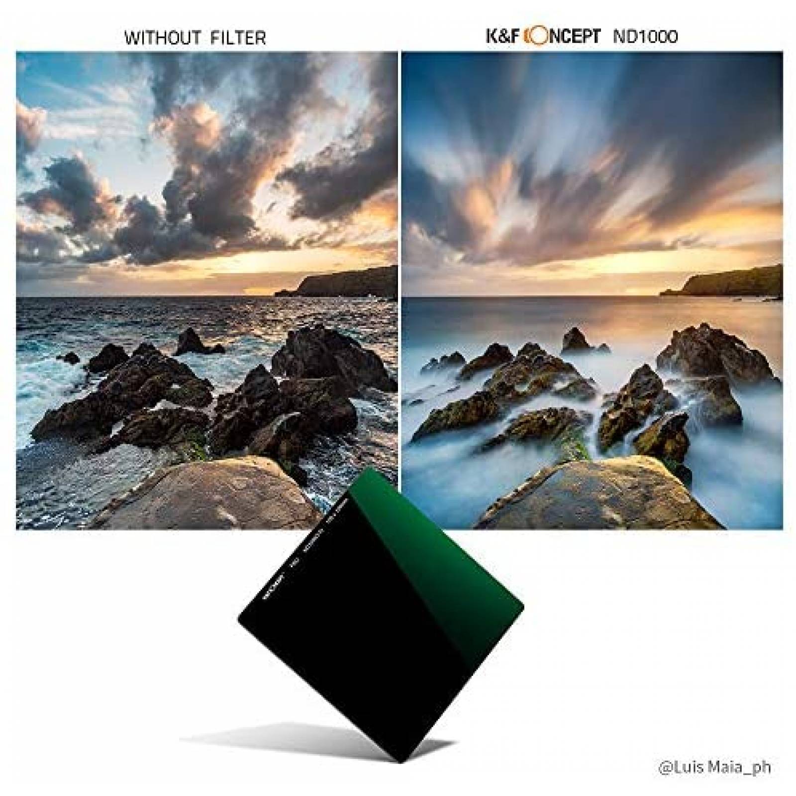 Kit de Filtros K&F Concept ND1000 100x100x2mm -Negro