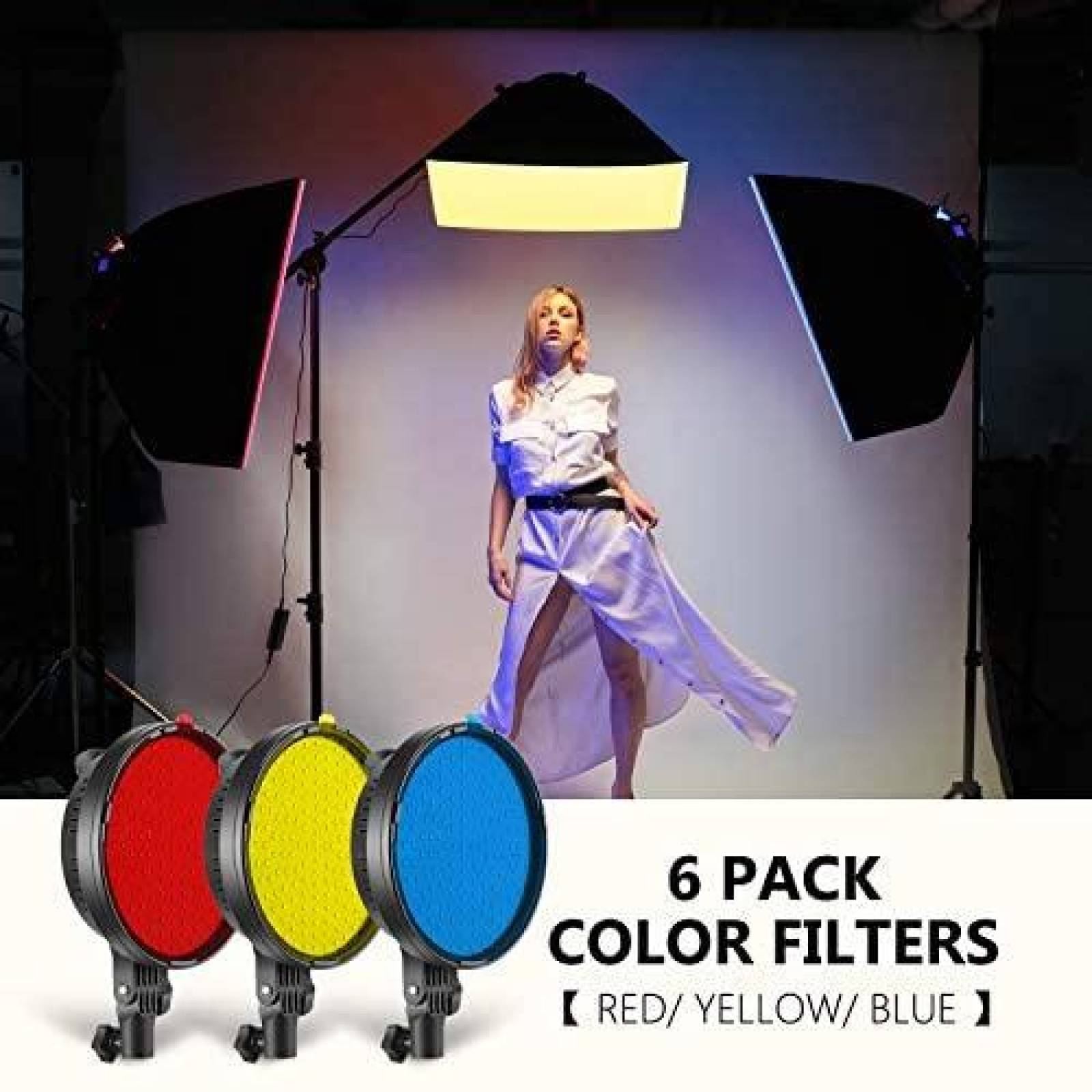 Kit de Iluminacion Neewer LED Softbox LED 2.4G con Filtros