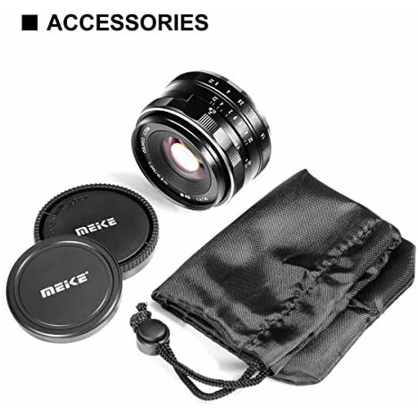 Lente de Camara Meike 35mm F1.4 para Olympus/Pansonic -Negro