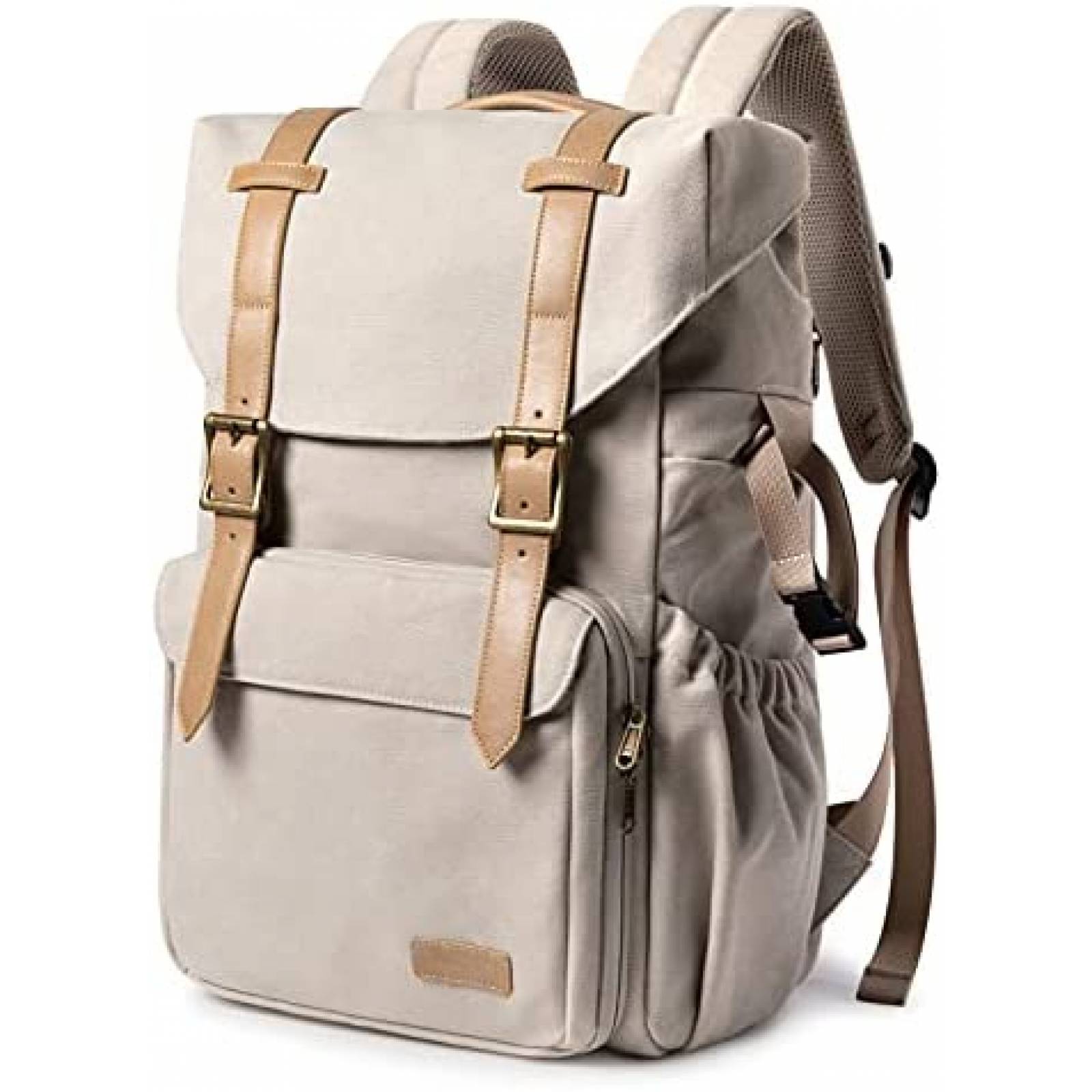 Mochila Bagsmart para Laptop de 15'' y Camara DSLR -Beige