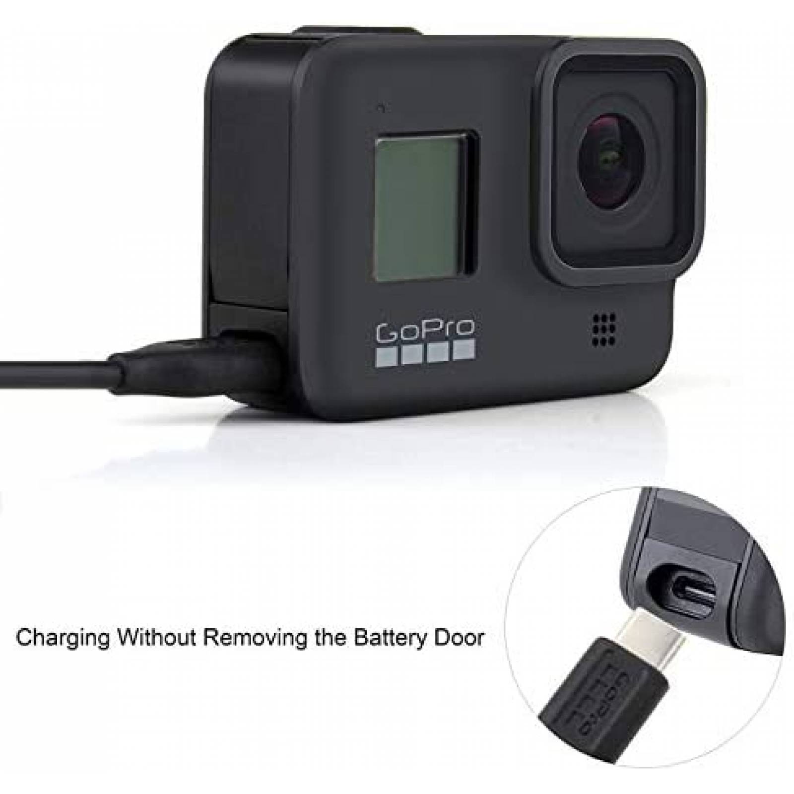 Remplazo tapa bateria GoPro Hero 9 GEPULY aluminio -Negro