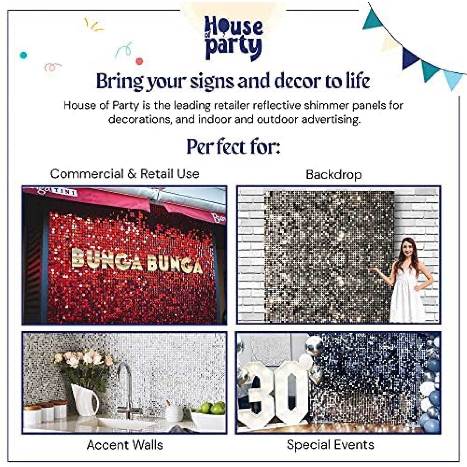 Set Fotografia HOUSE OF PARTY Decoracion Boda -Rosa