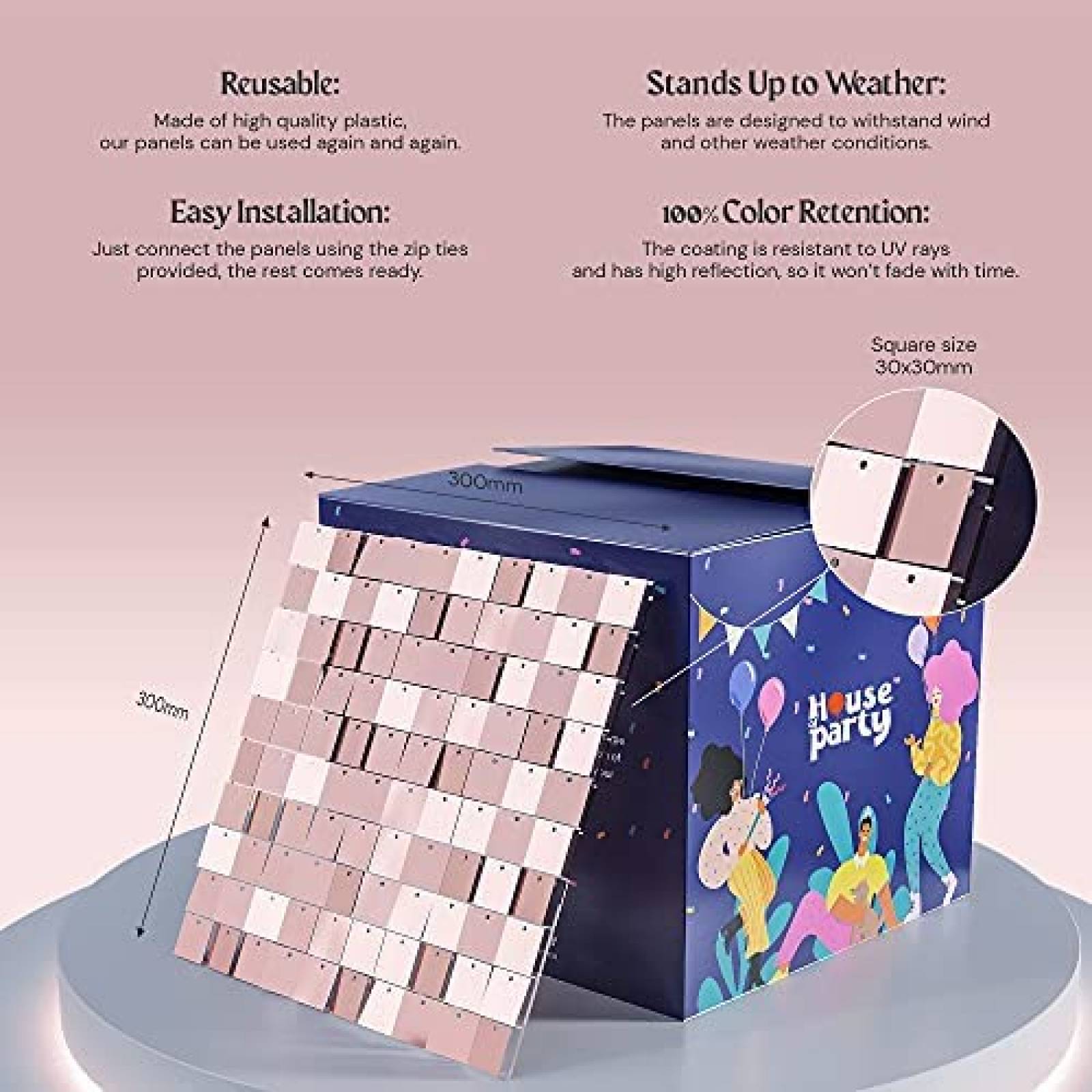 Set Fotografia HOUSE OF PARTY Decoracion Boda -Rosa