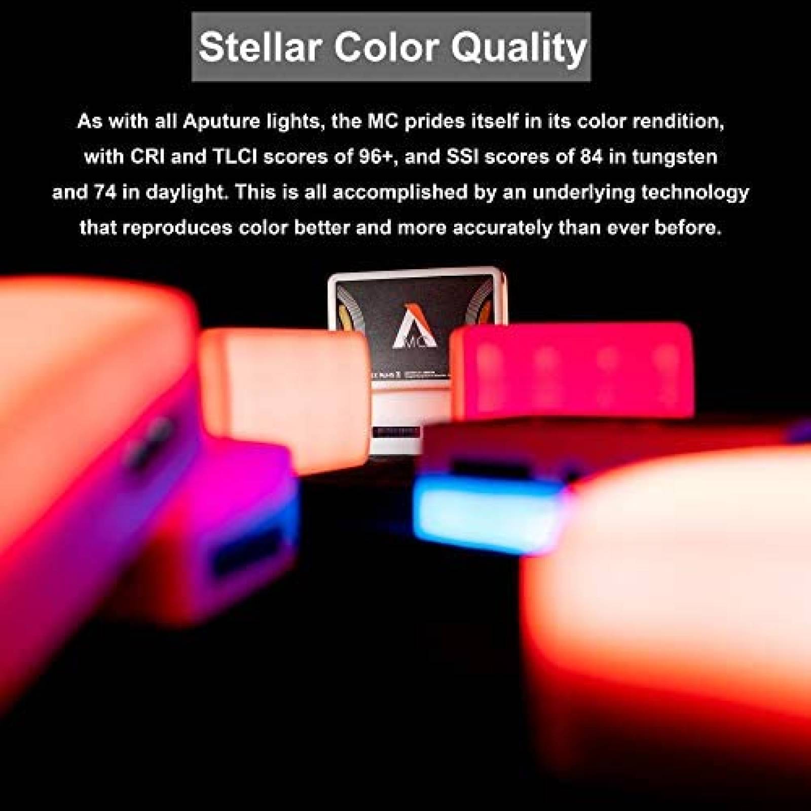 Luz de video Aputure Amara AlMC 3200K-6500K -Negro